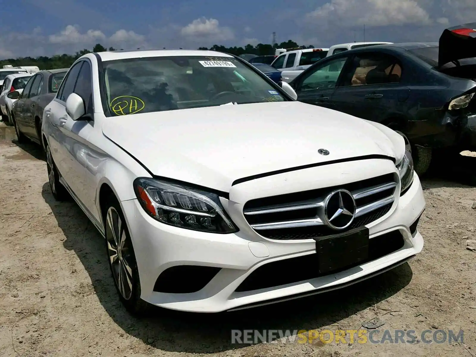 1 Photograph of a damaged car 55SWF8DB6KU287141 MERCEDES-BENZ C CLASS 2019