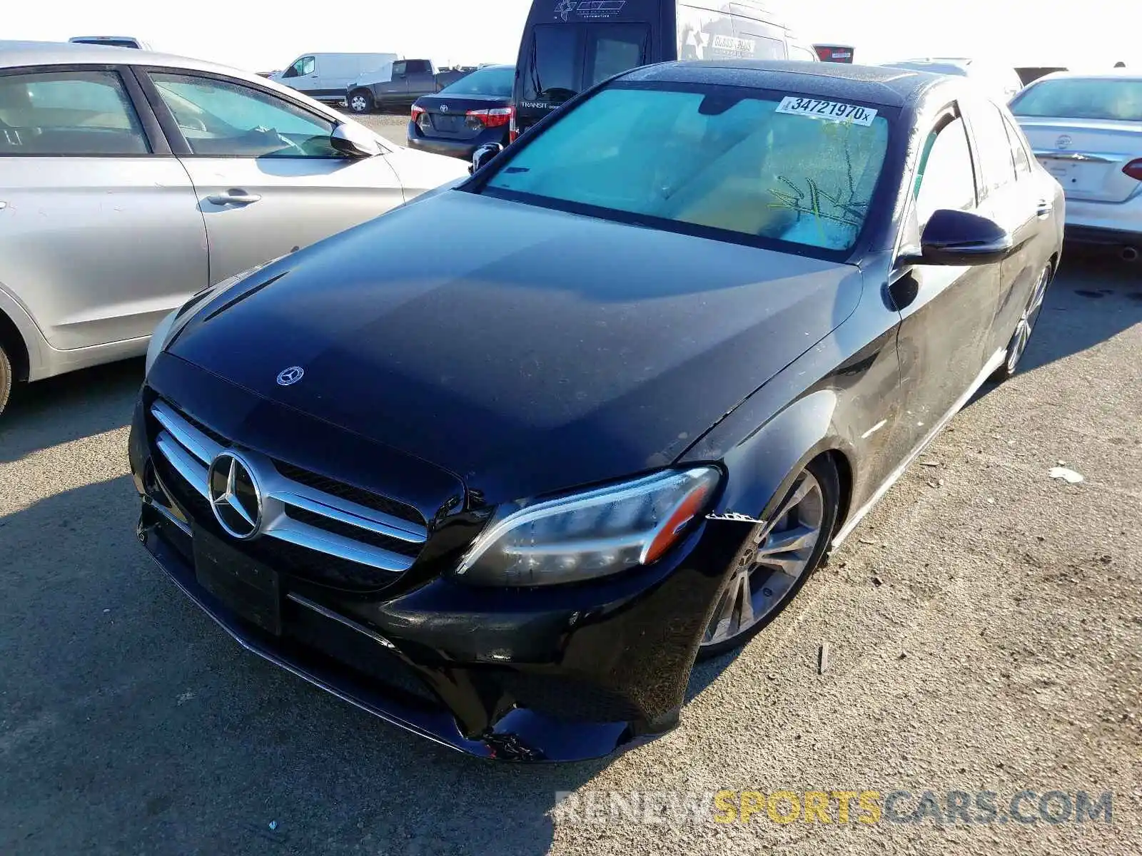 2 Photograph of a damaged car 55SWF8DB6KU288161 MERCEDES-BENZ C CLASS 2019