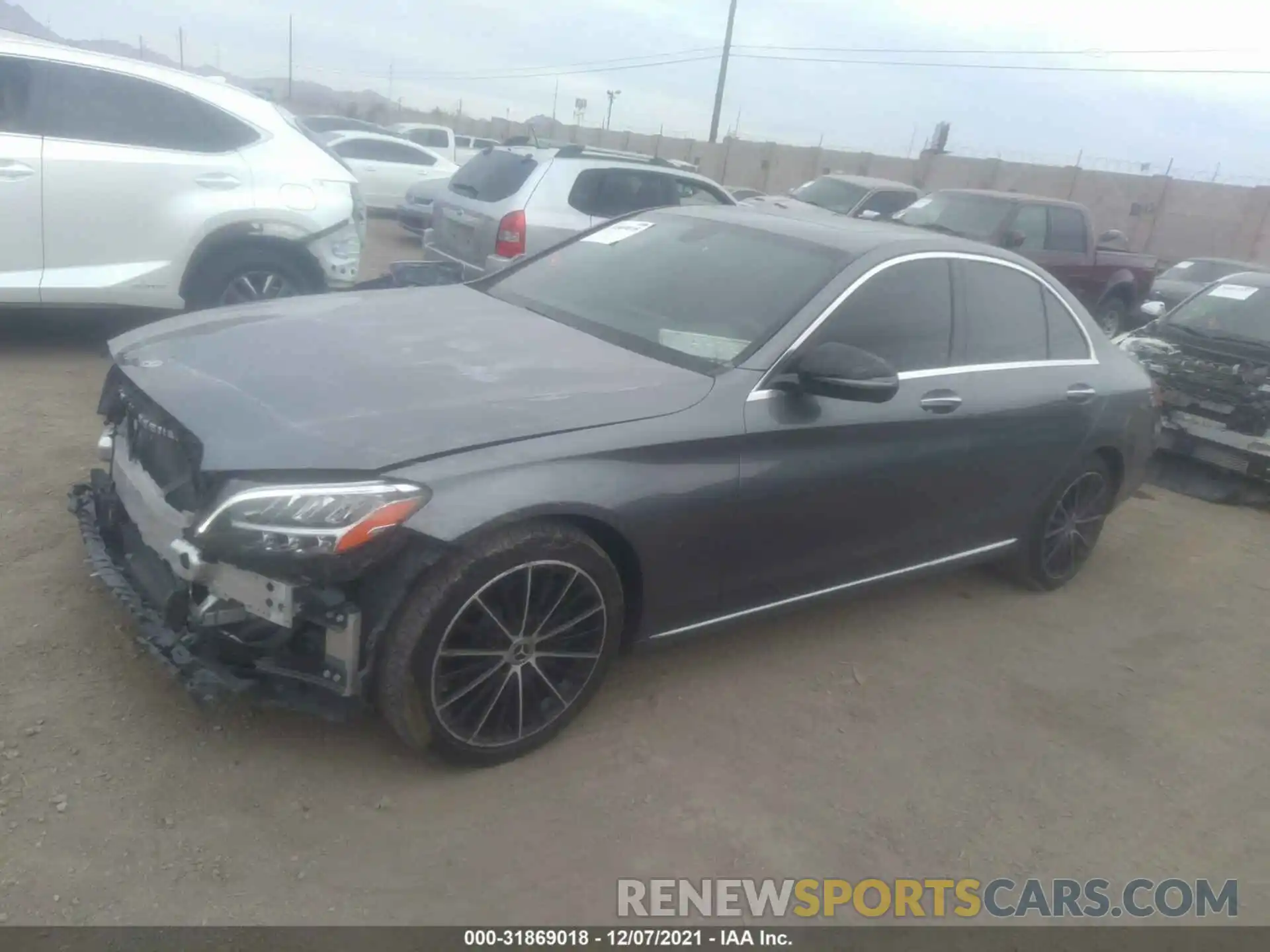 2 Photograph of a damaged car 55SWF8DB6KU293313 MERCEDES-BENZ C-CLASS 2019