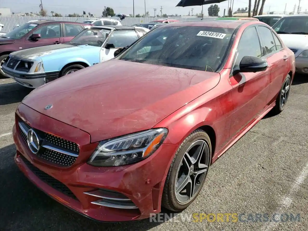 2 Photograph of a damaged car 55SWF8DB6KU304195 MERCEDES-BENZ C CLASS 2019