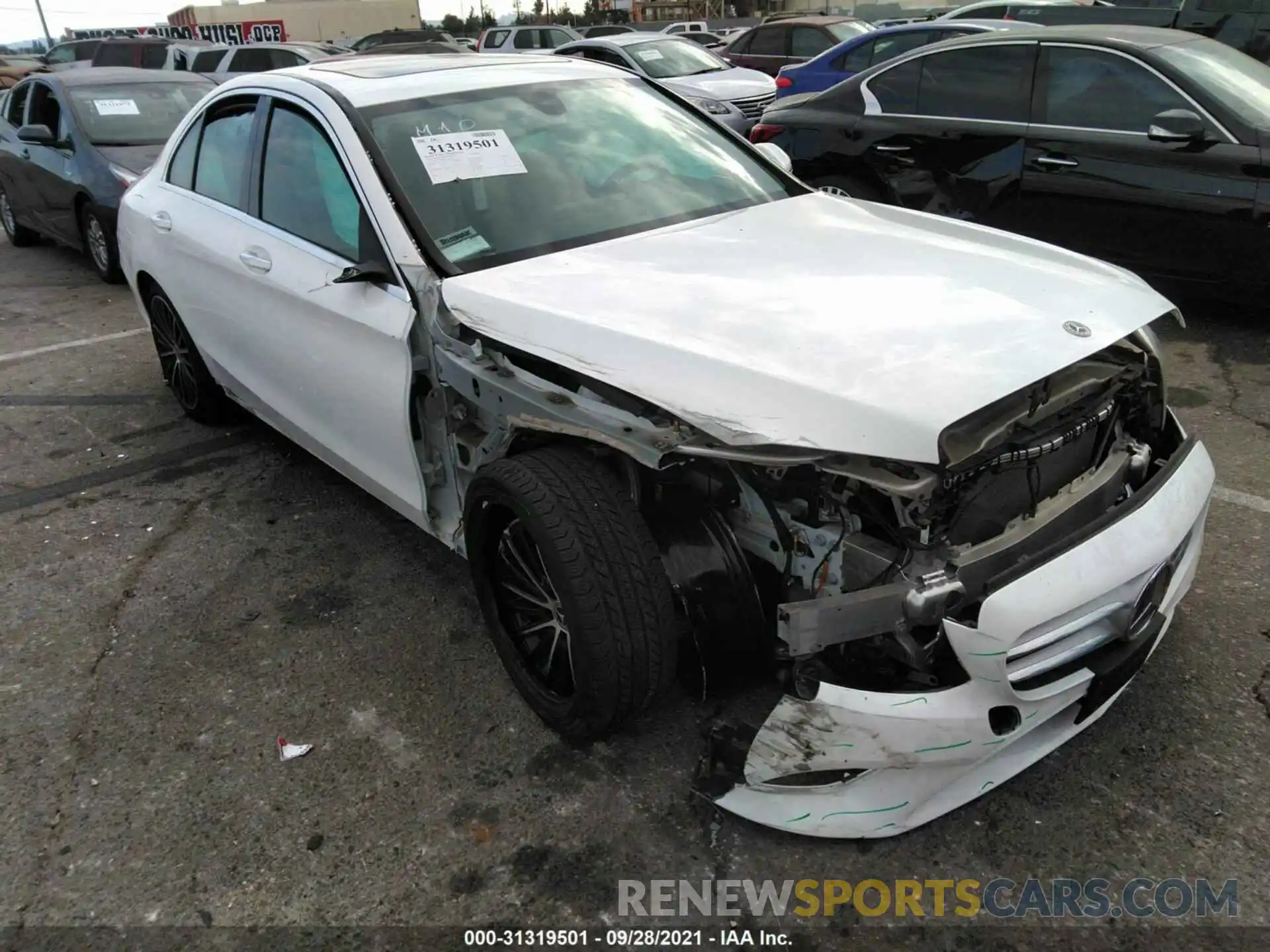 1 Photograph of a damaged car 55SWF8DB6KU308537 MERCEDES-BENZ C-CLASS 2019