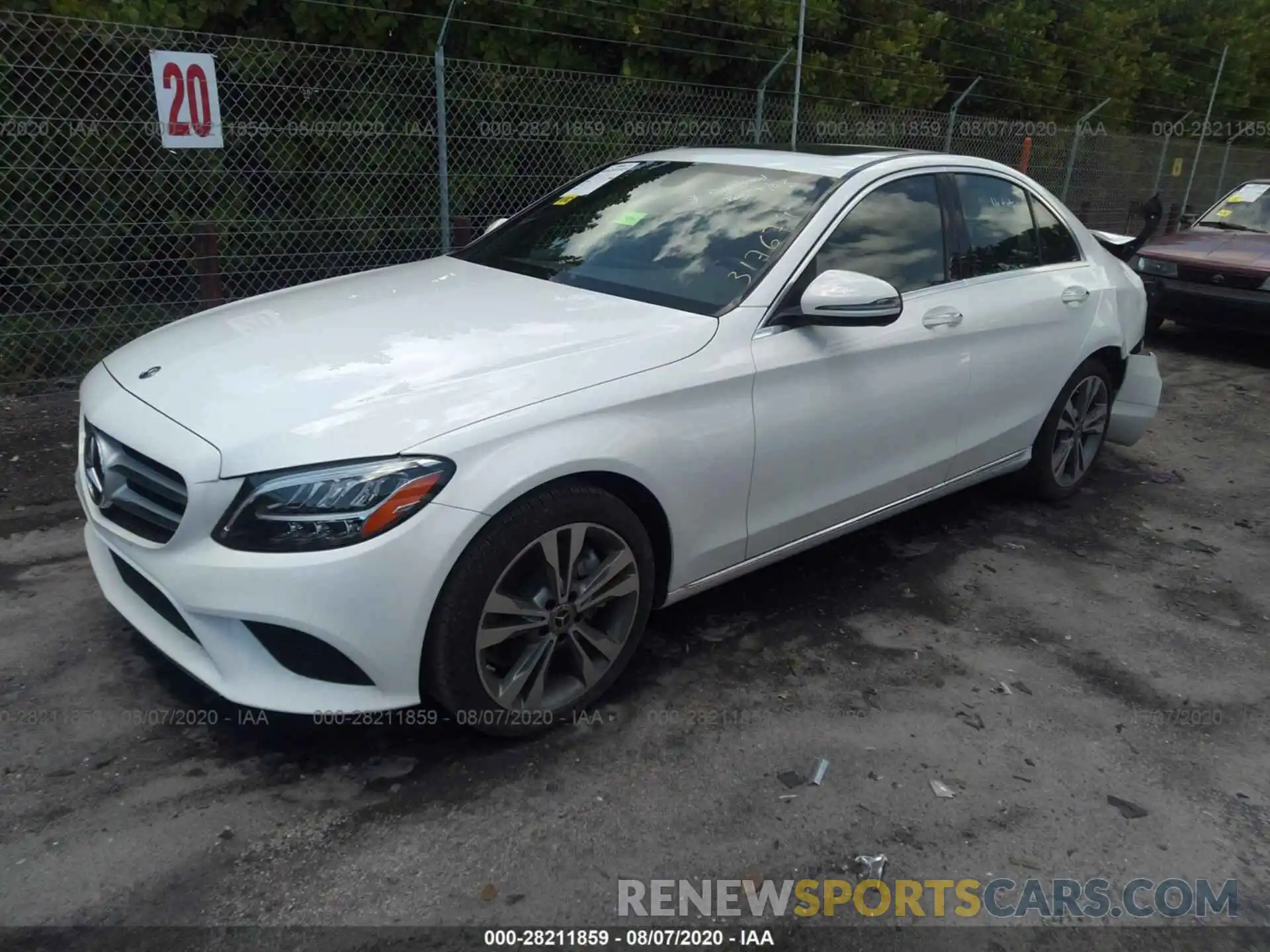 2 Photograph of a damaged car 55SWF8DB6KU317674 MERCEDES-BENZ C-CLASS 2019