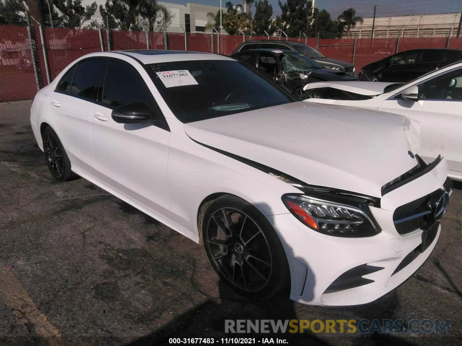 1 Photograph of a damaged car 55SWF8DB6KU321322 MERCEDES-BENZ C-CLASS 2019