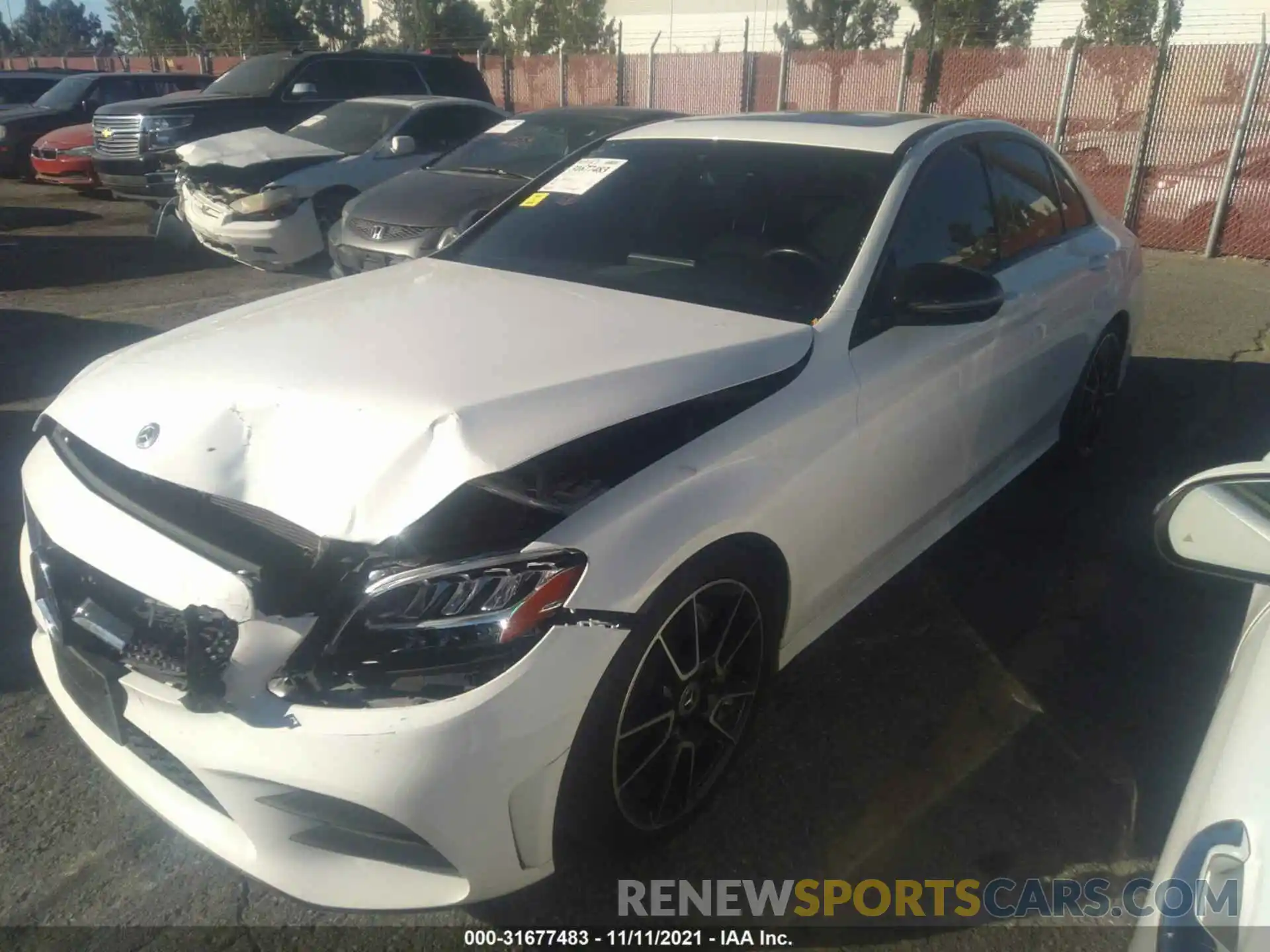 2 Photograph of a damaged car 55SWF8DB6KU321322 MERCEDES-BENZ C-CLASS 2019