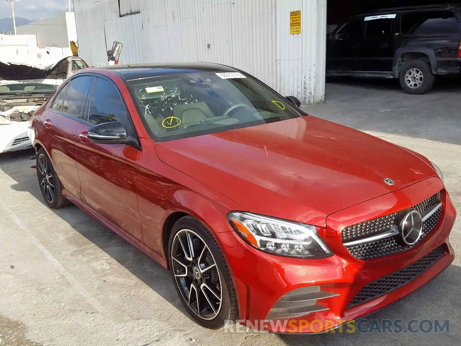 1 Photograph of a damaged car 55SWF8DB7KU283065 MERCEDES-BENZ C CLASS 2019