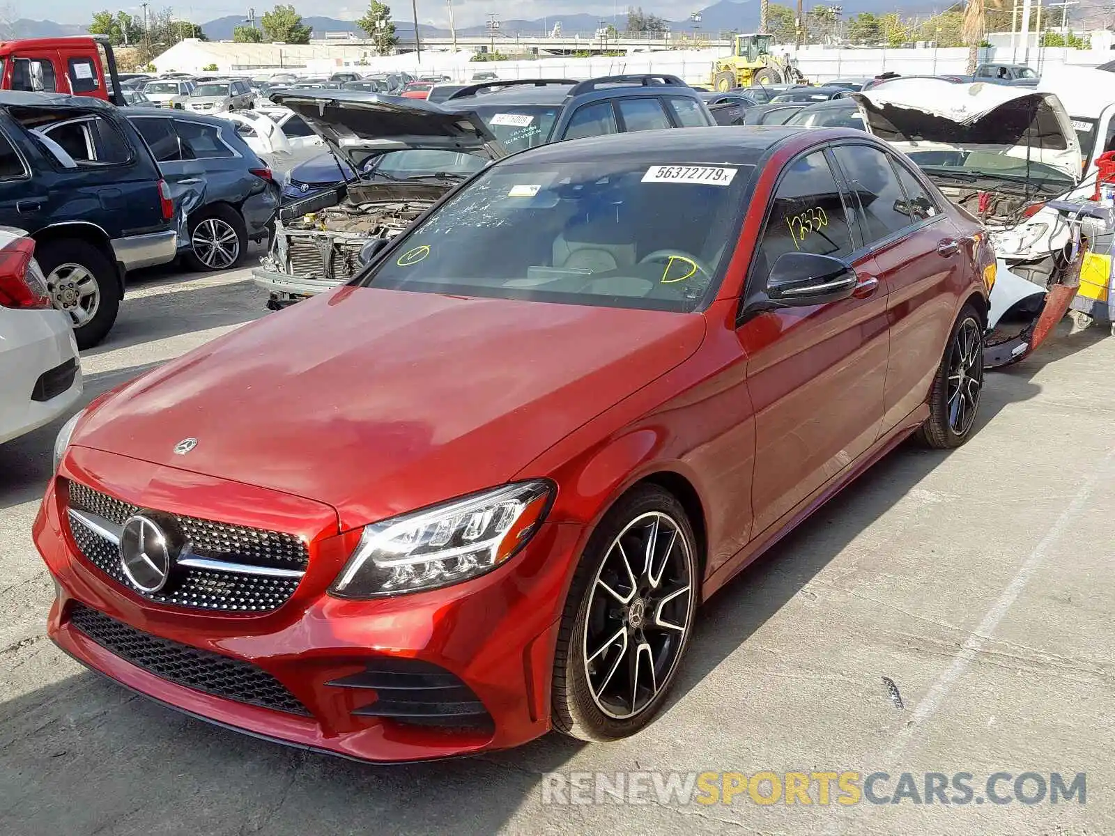 2 Photograph of a damaged car 55SWF8DB7KU283065 MERCEDES-BENZ C CLASS 2019