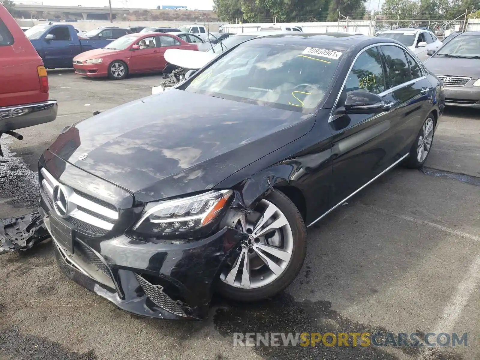 2 Photograph of a damaged car 55SWF8DB7KU286547 MERCEDES-BENZ C-CLASS 2019