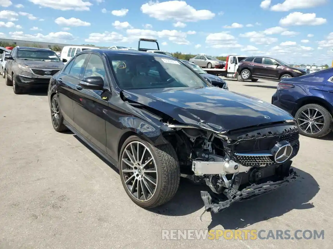 1 Photograph of a damaged car 55SWF8DB7KU292610 MERCEDES-BENZ C-CLASS 2019