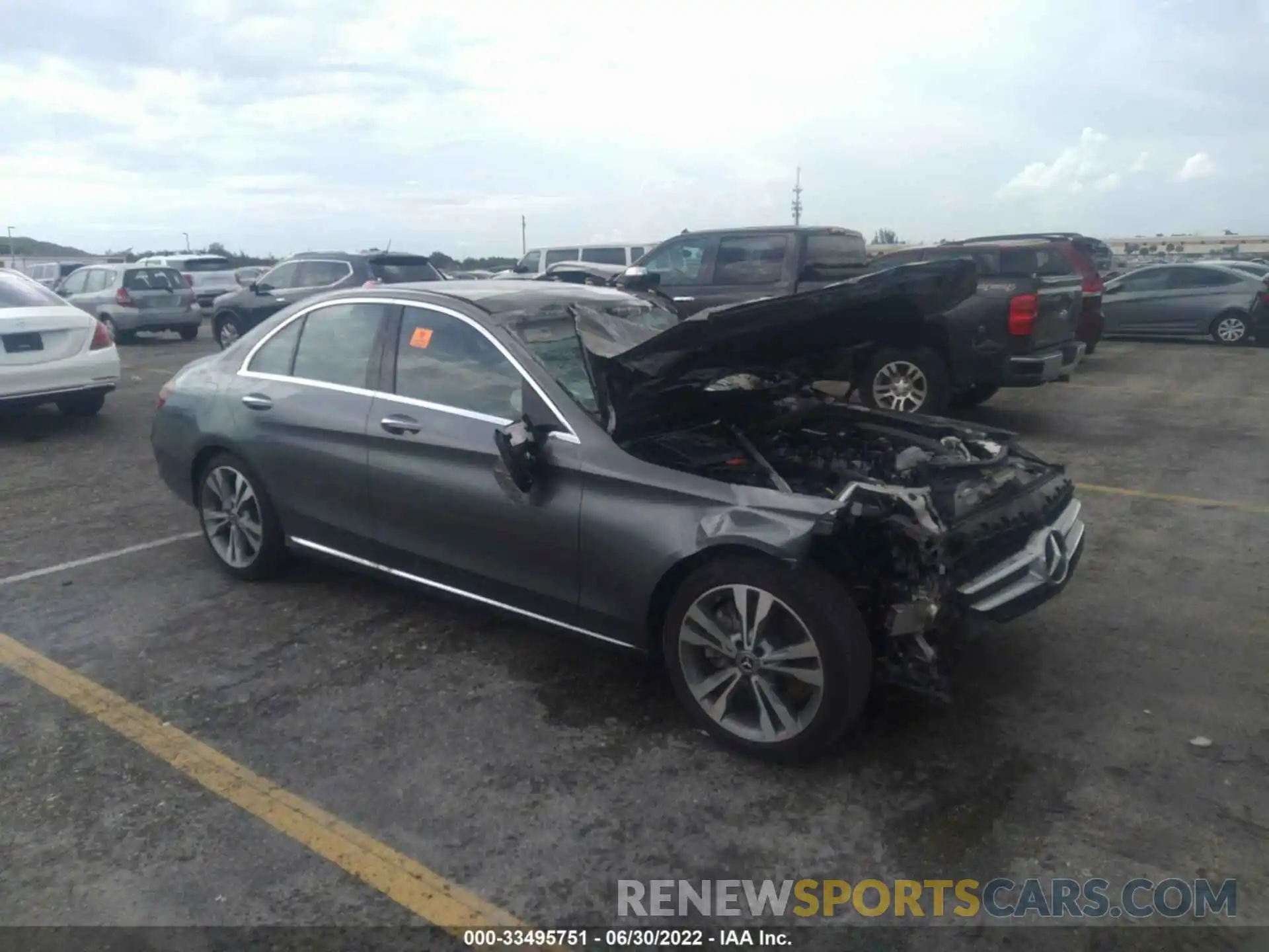 1 Photograph of a damaged car 55SWF8DB7KU293773 MERCEDES-BENZ C-CLASS 2019