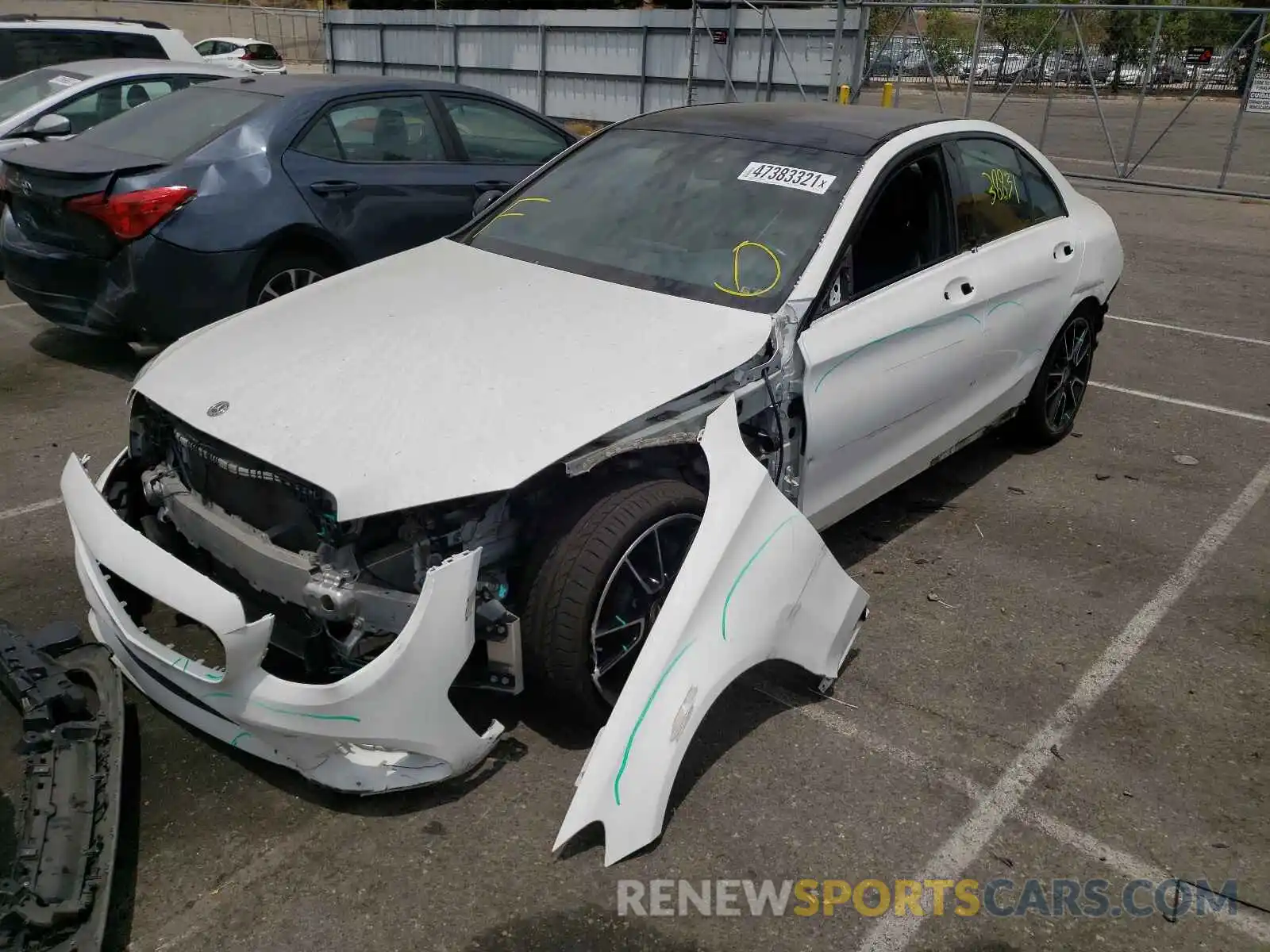 2 Photograph of a damaged car 55SWF8DB7KU294101 MERCEDES-BENZ C-CLASS 2019