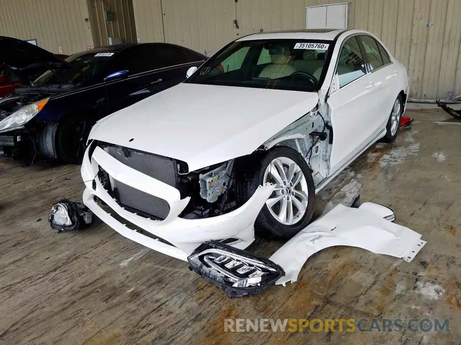 2 Photograph of a damaged car 55SWF8DB7KU294809 MERCEDES-BENZ C CLASS 2019