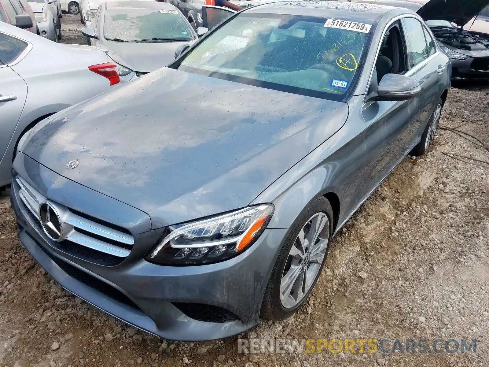 2 Photograph of a damaged car 55SWF8DB7KU298651 MERCEDES-BENZ C CLASS 2019