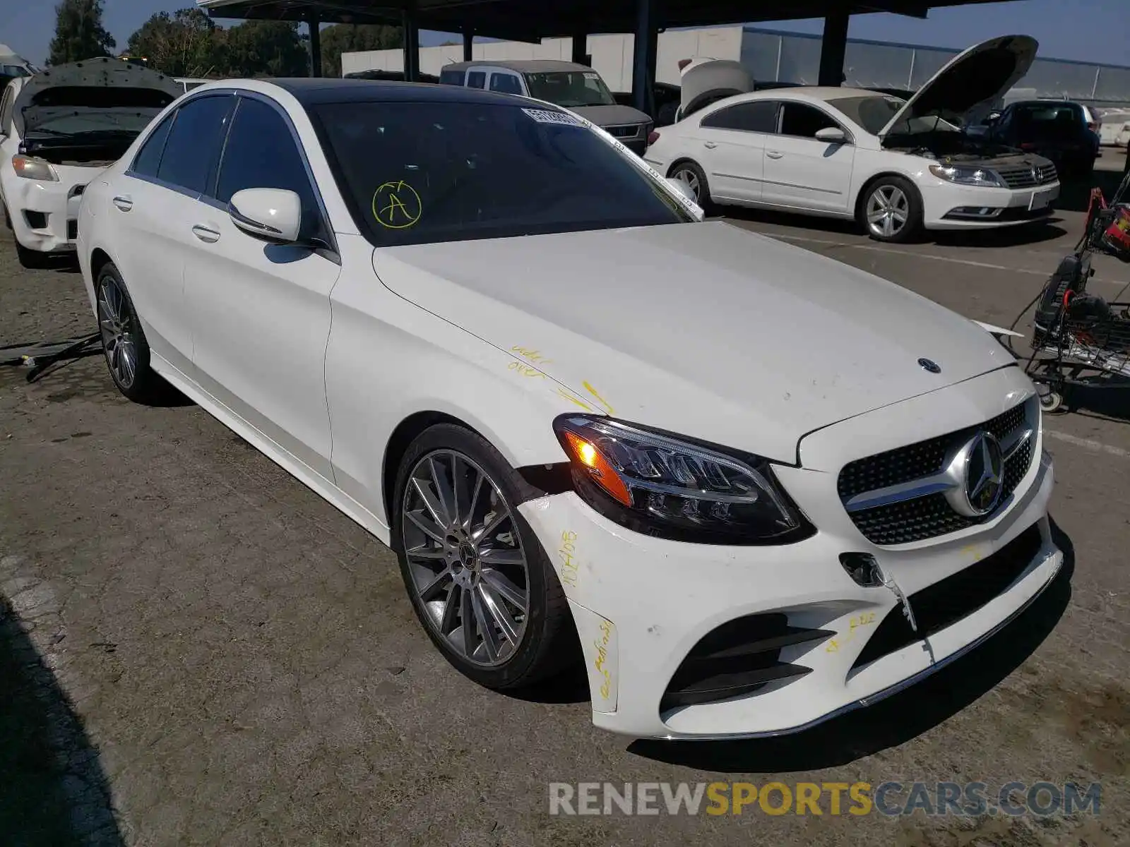 1 Photograph of a damaged car 55SWF8DB7KU307168 MERCEDES-BENZ C-CLASS 2019