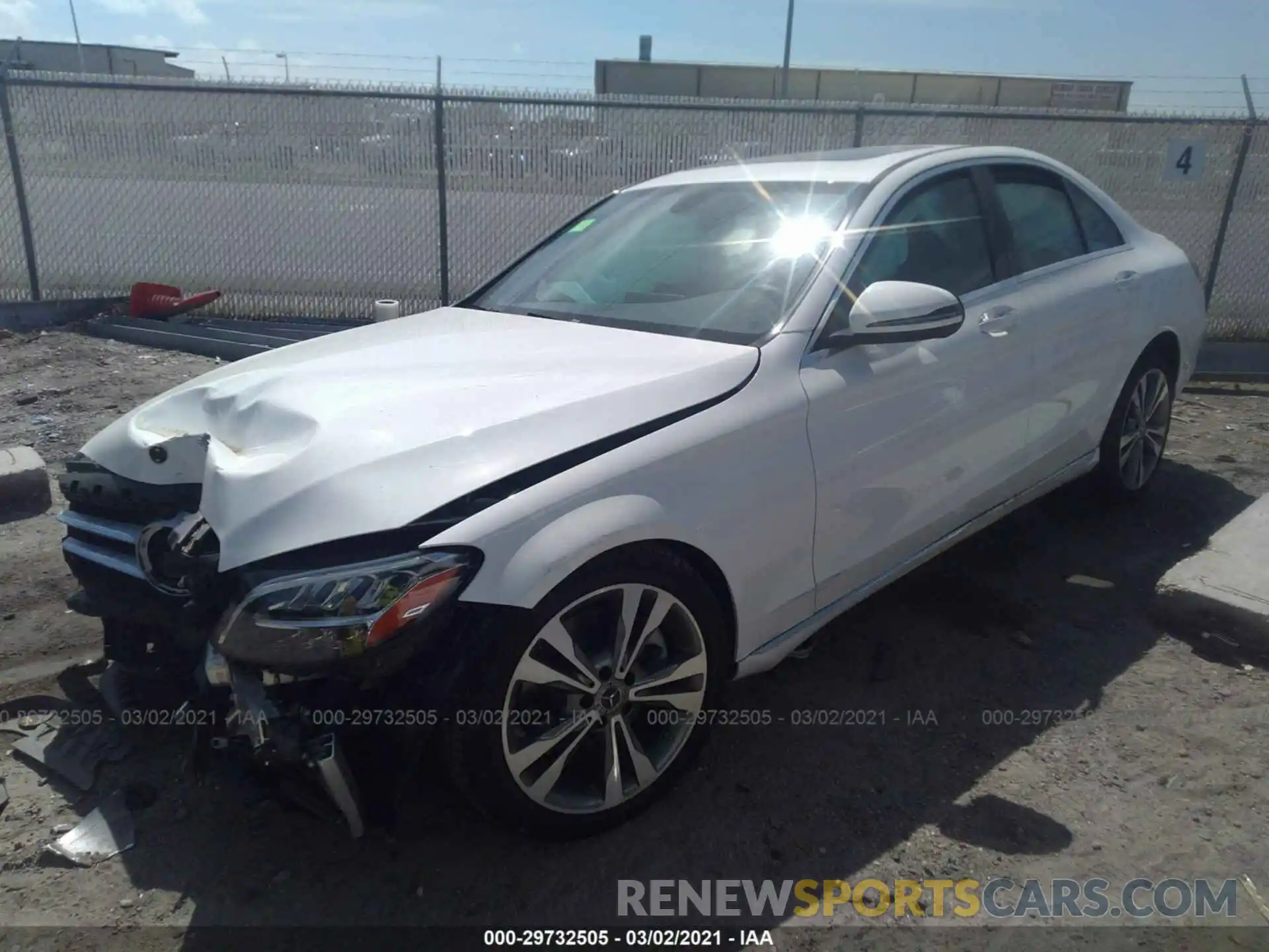 2 Photograph of a damaged car 55SWF8DB7KU309826 MERCEDES-BENZ C-CLASS 2019