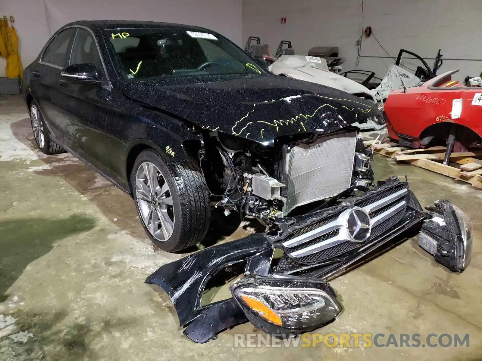 1 Photograph of a damaged car 55SWF8DB7KU312192 MERCEDES-BENZ C-CLASS 2019