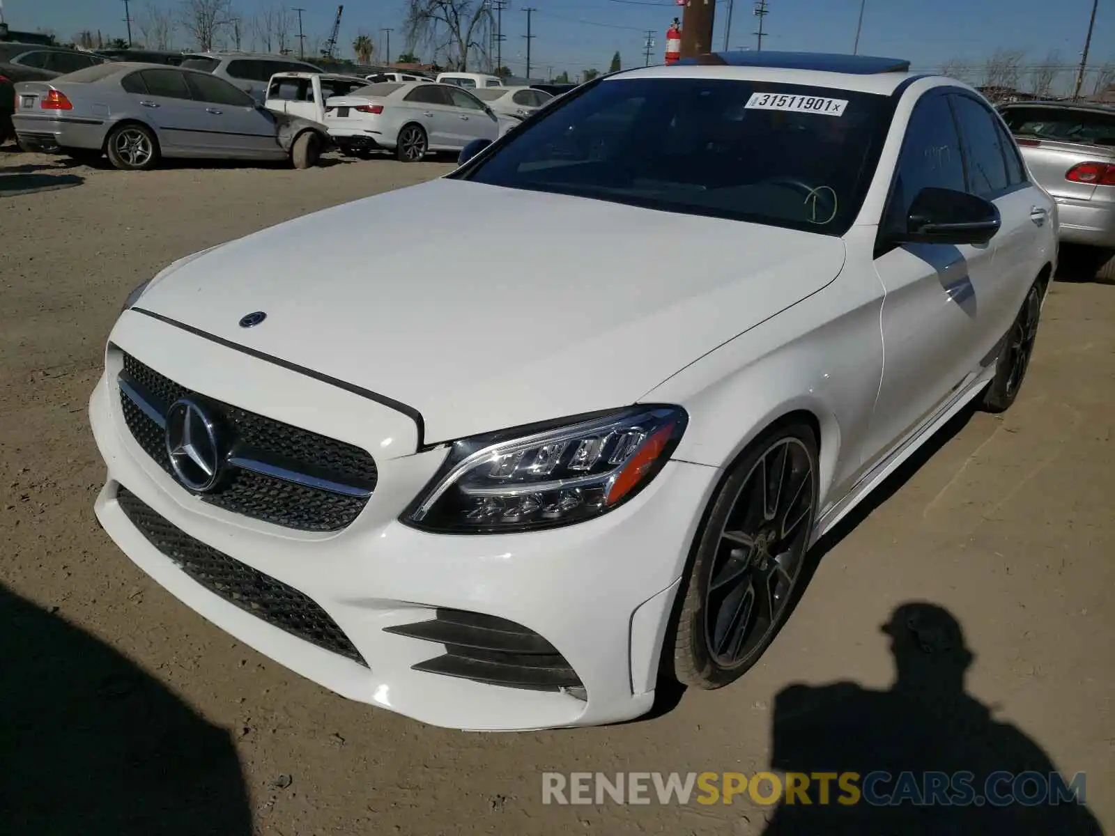 2 Photograph of a damaged car 55SWF8DB7KU316808 MERCEDES-BENZ C CLASS 2019