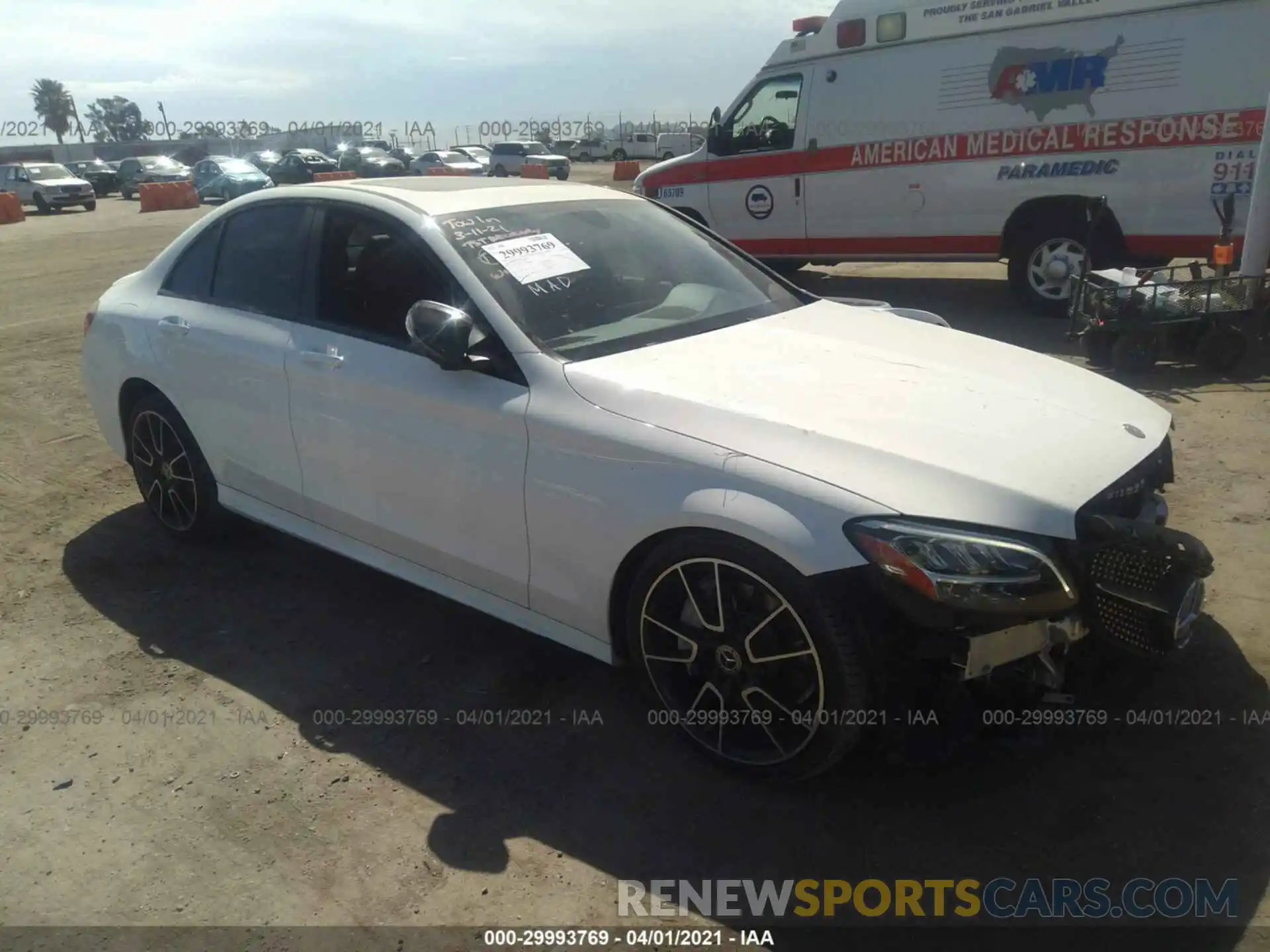 1 Photograph of a damaged car 55SWF8DB7KU316890 MERCEDES-BENZ C-CLASS 2019