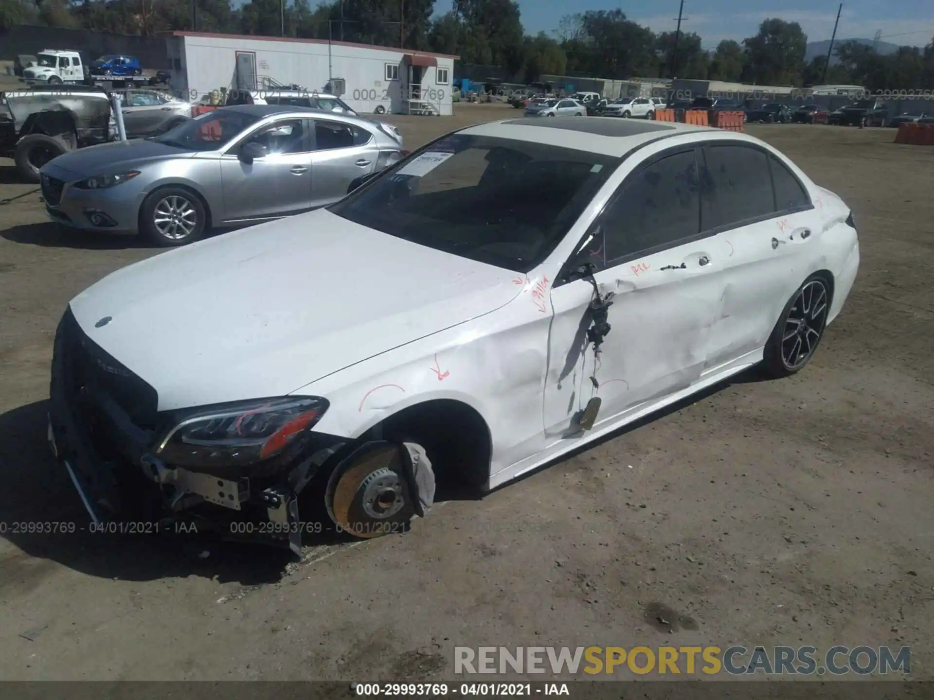 2 Photograph of a damaged car 55SWF8DB7KU316890 MERCEDES-BENZ C-CLASS 2019