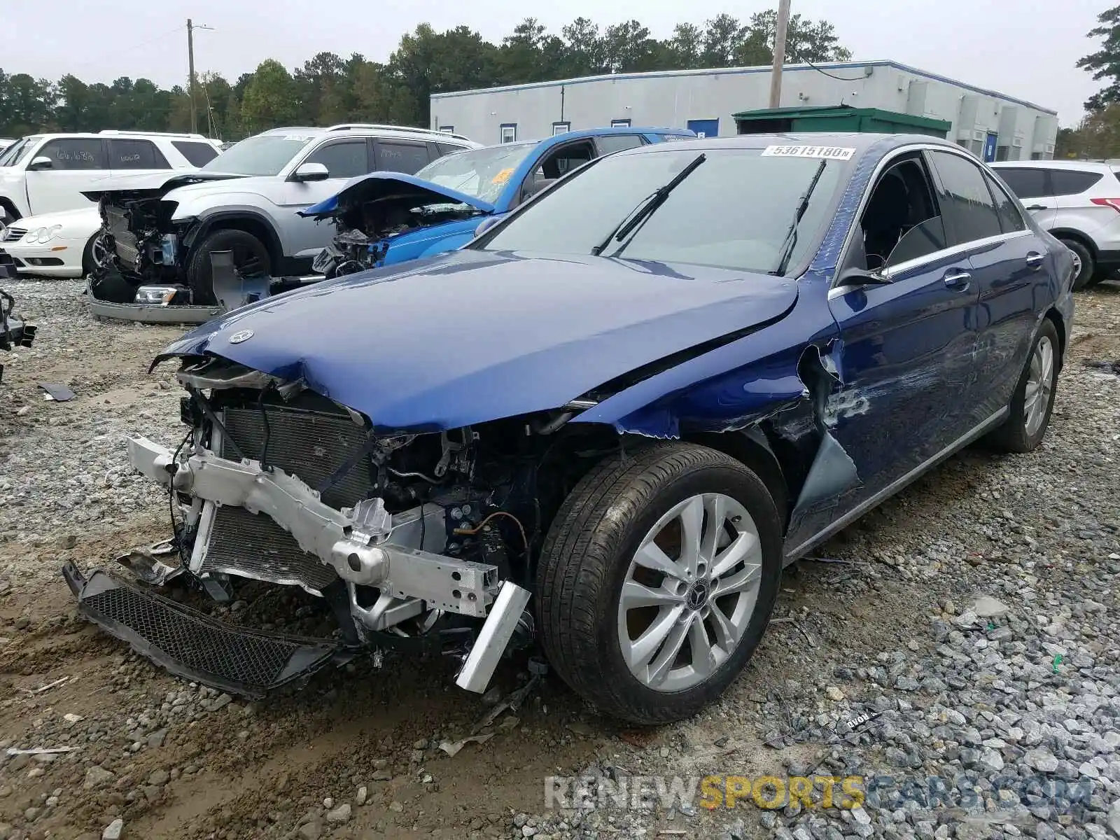2 Фотография поврежденного автомобиля 55SWF8DB7KU317750 MERCEDES-BENZ C CLASS 2019