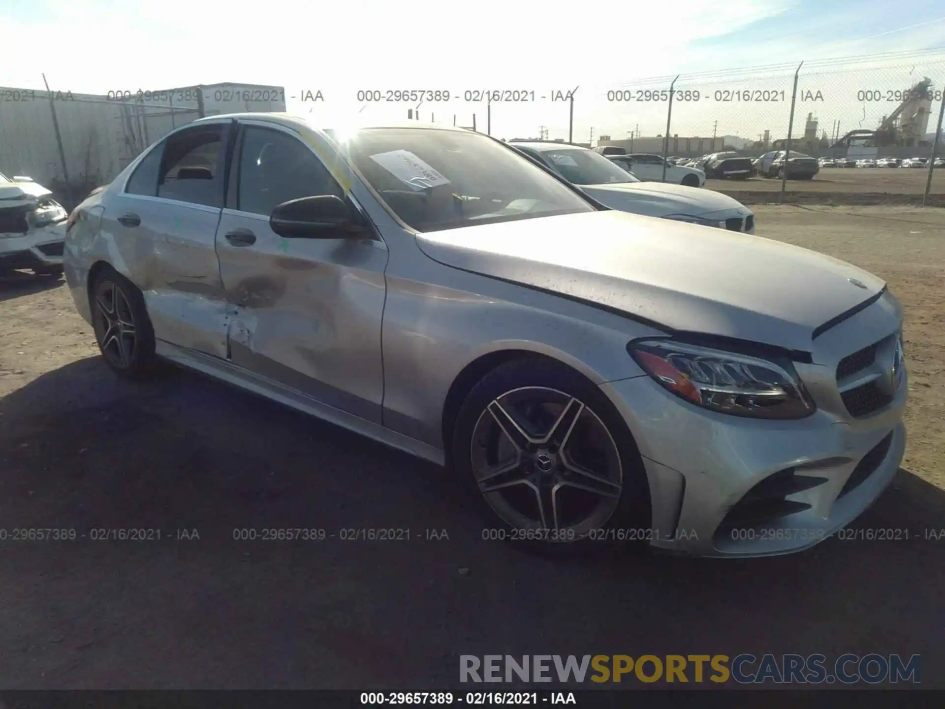 1 Photograph of a damaged car 55SWF8DB8KU283642 MERCEDES-BENZ C-CLASS 2019