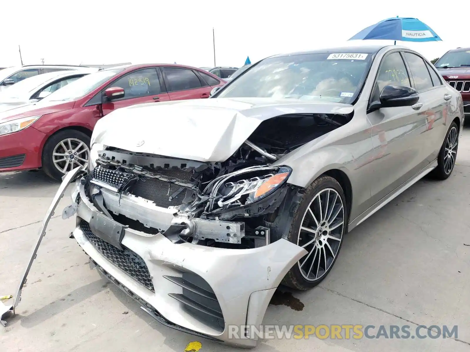 2 Photograph of a damaged car 55SWF8DB8KU291241 MERCEDES-BENZ C-CLASS 2019