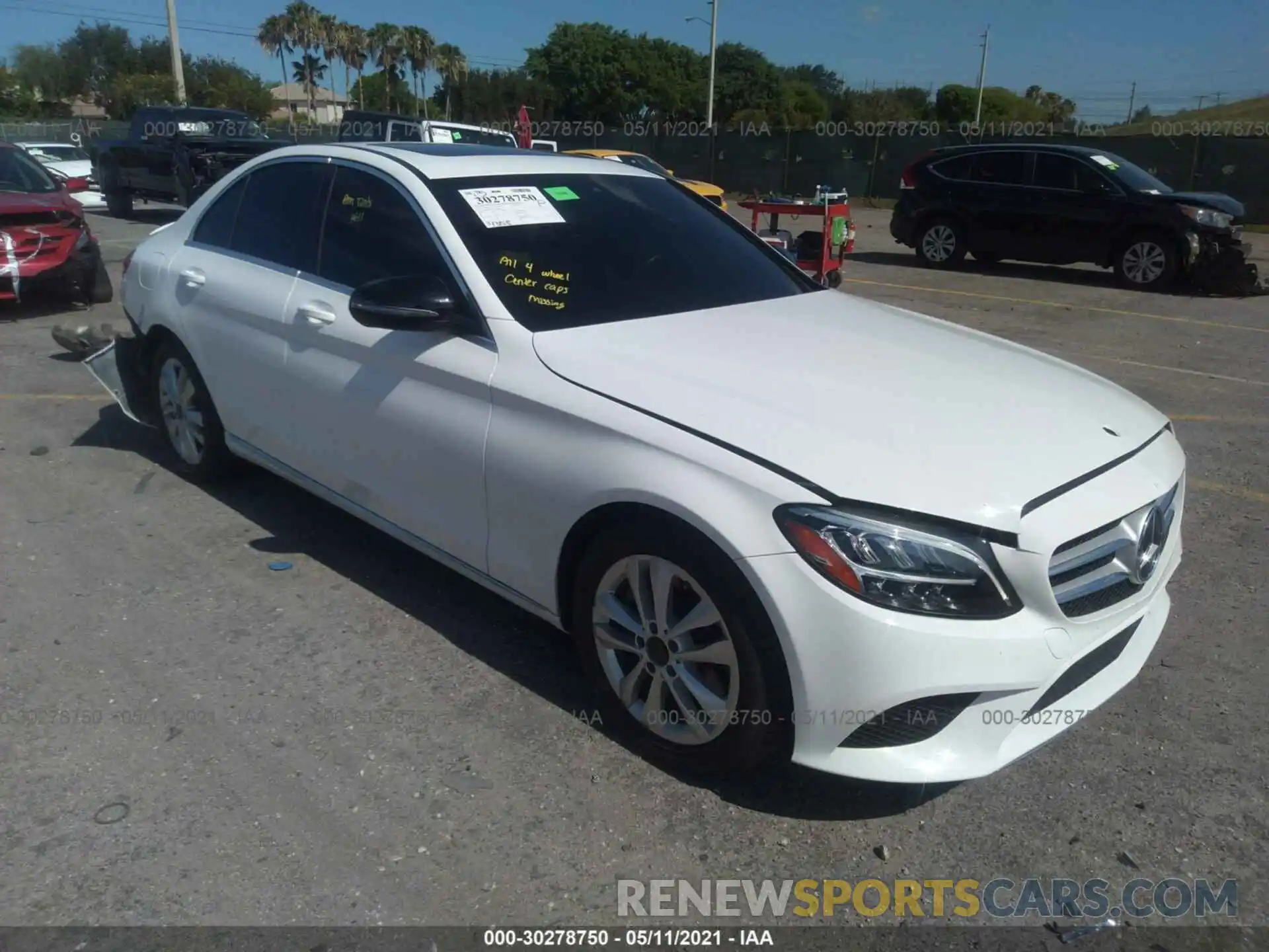 1 Photograph of a damaged car 55SWF8DB8KU294320 MERCEDES-BENZ C-CLASS 2019