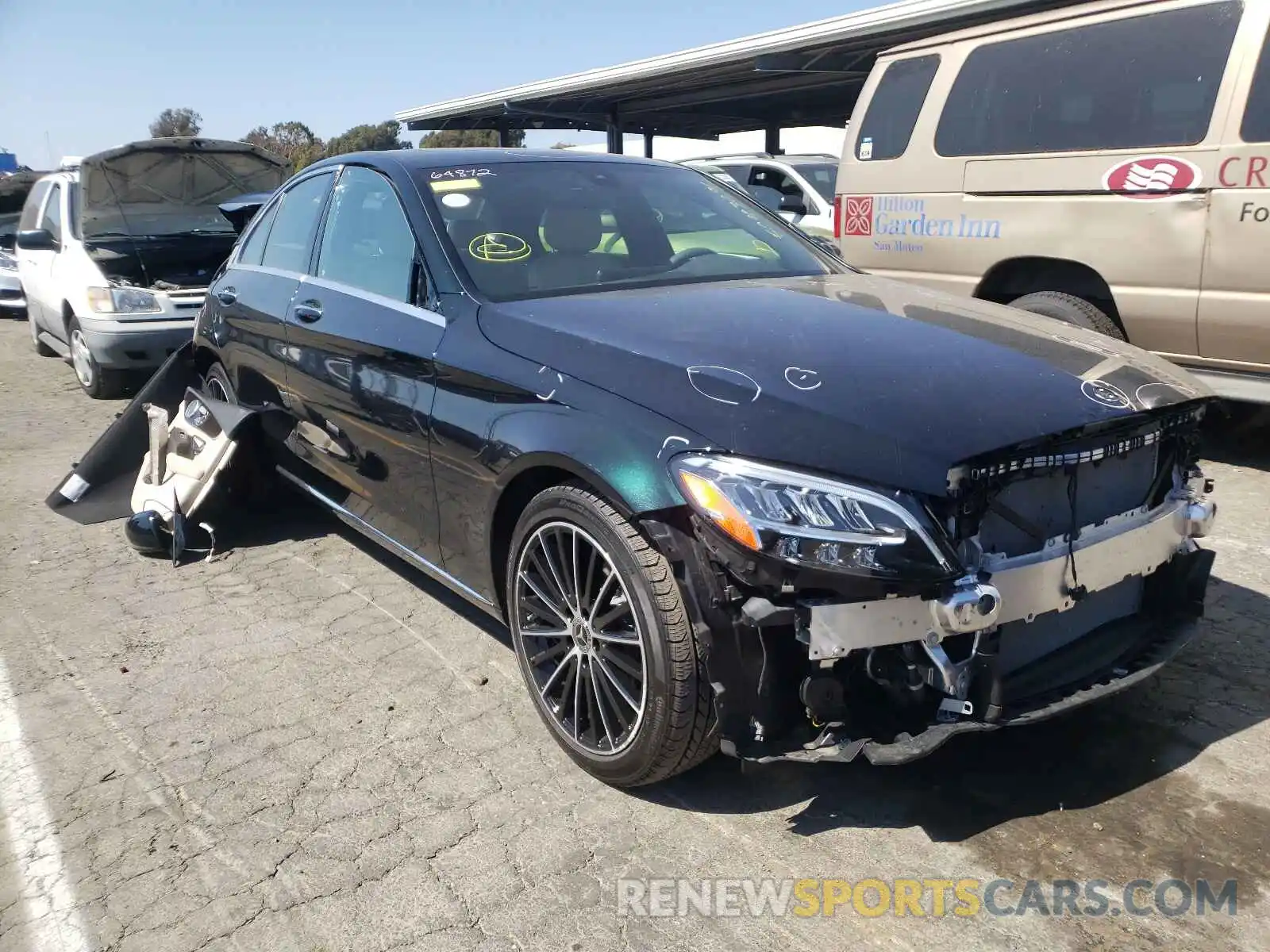 1 Photograph of a damaged car 55SWF8DB8KU298352 MERCEDES-BENZ C-CLASS 2019