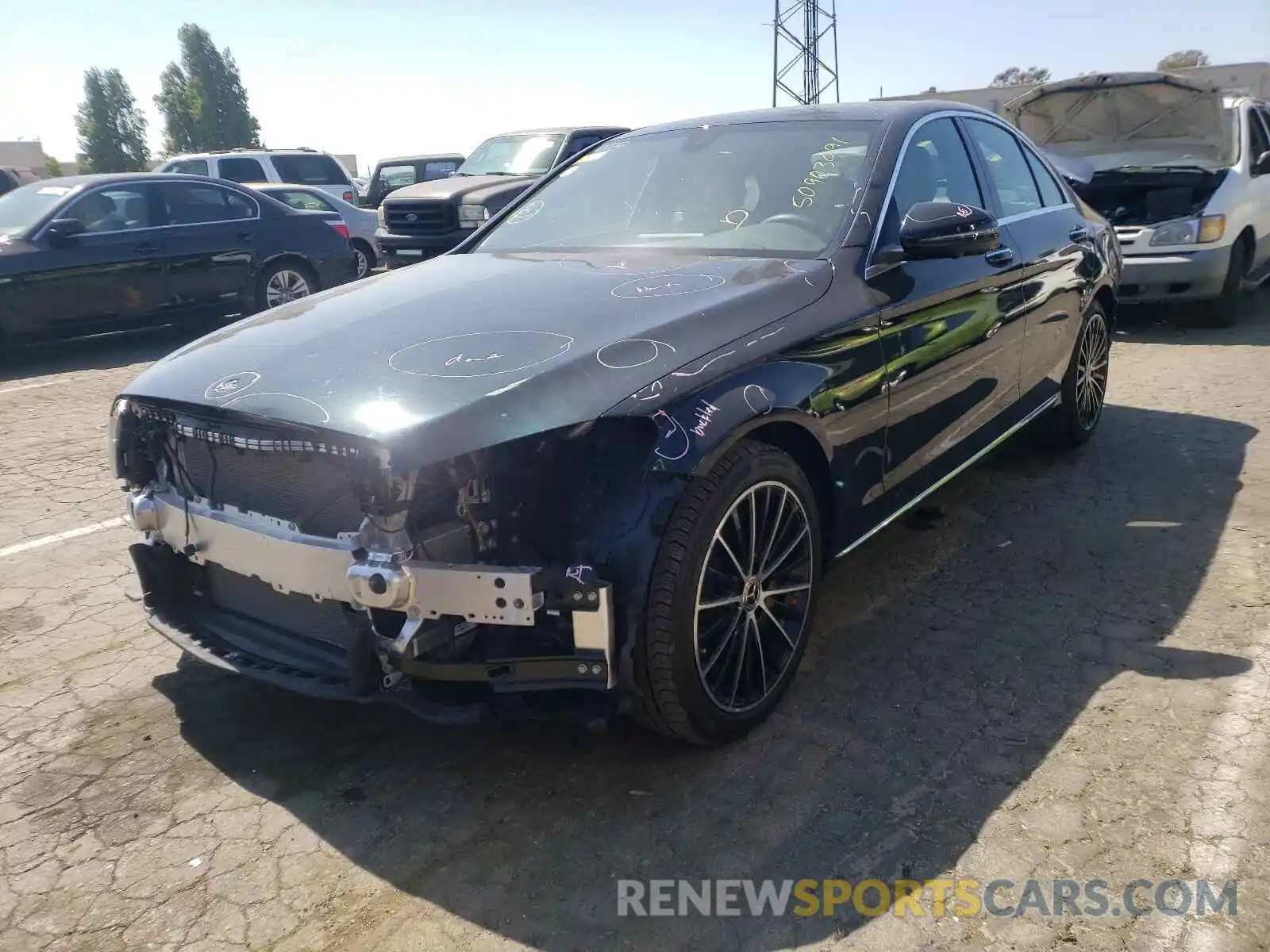 2 Photograph of a damaged car 55SWF8DB8KU298352 MERCEDES-BENZ C-CLASS 2019