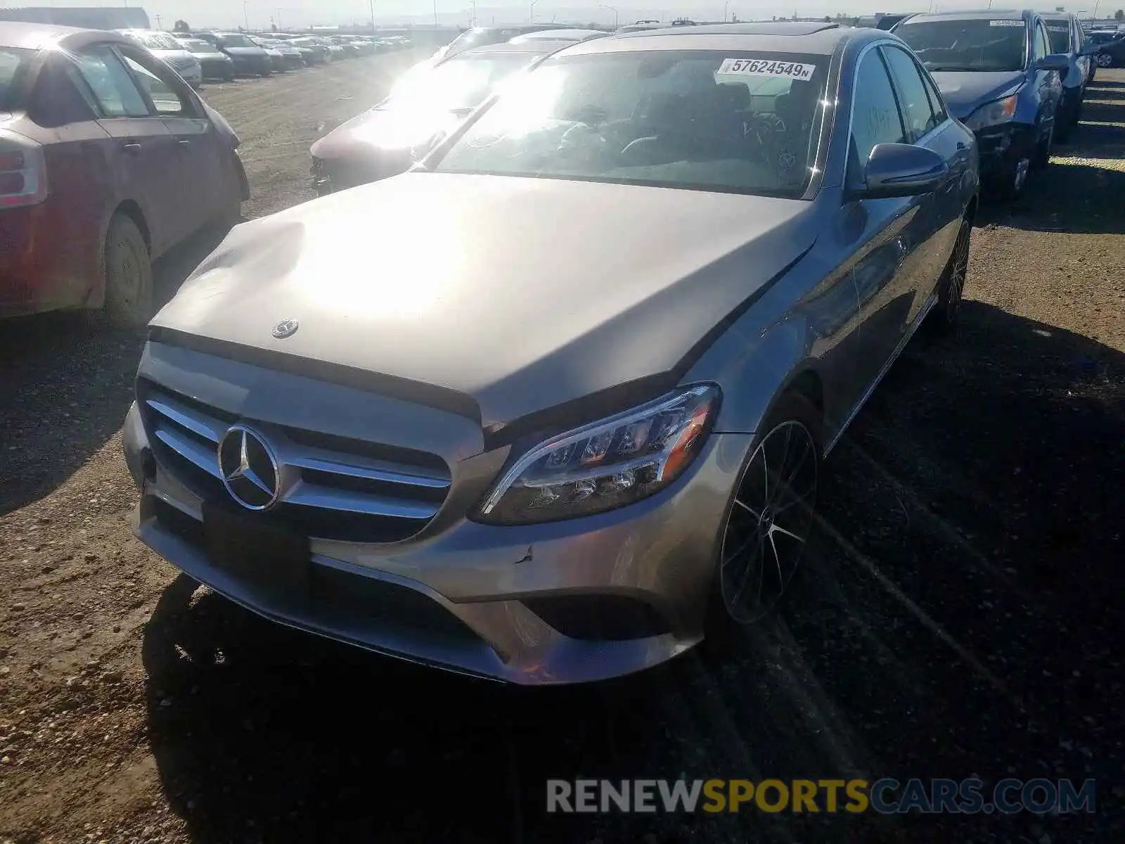 2 Photograph of a damaged car 55SWF8DB8KU299811 MERCEDES-BENZ C CLASS 2019