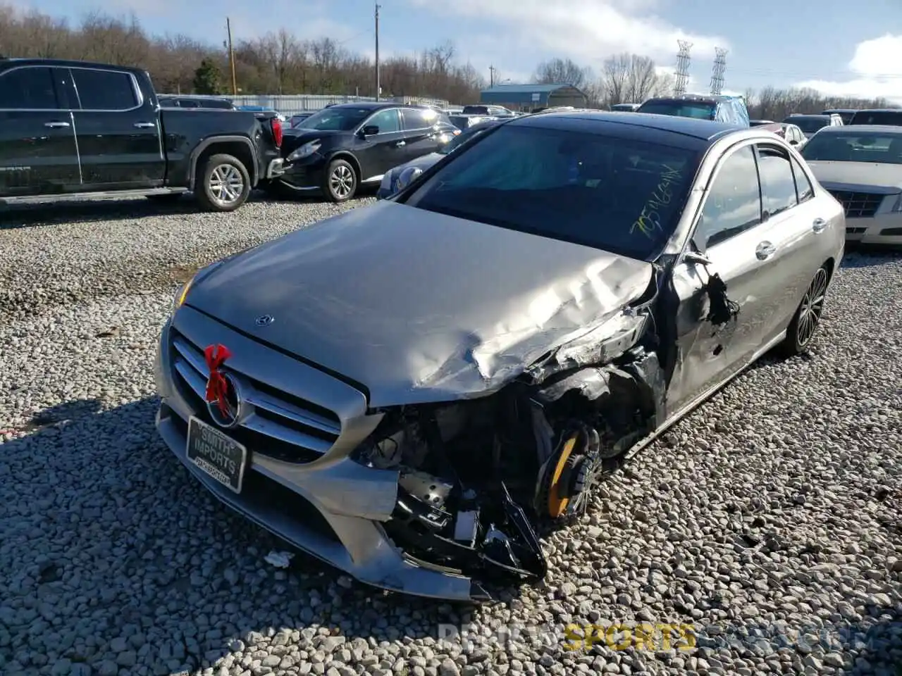 2 Photograph of a damaged car 55SWF8DB9KU283679 MERCEDES-BENZ C-CLASS 2019