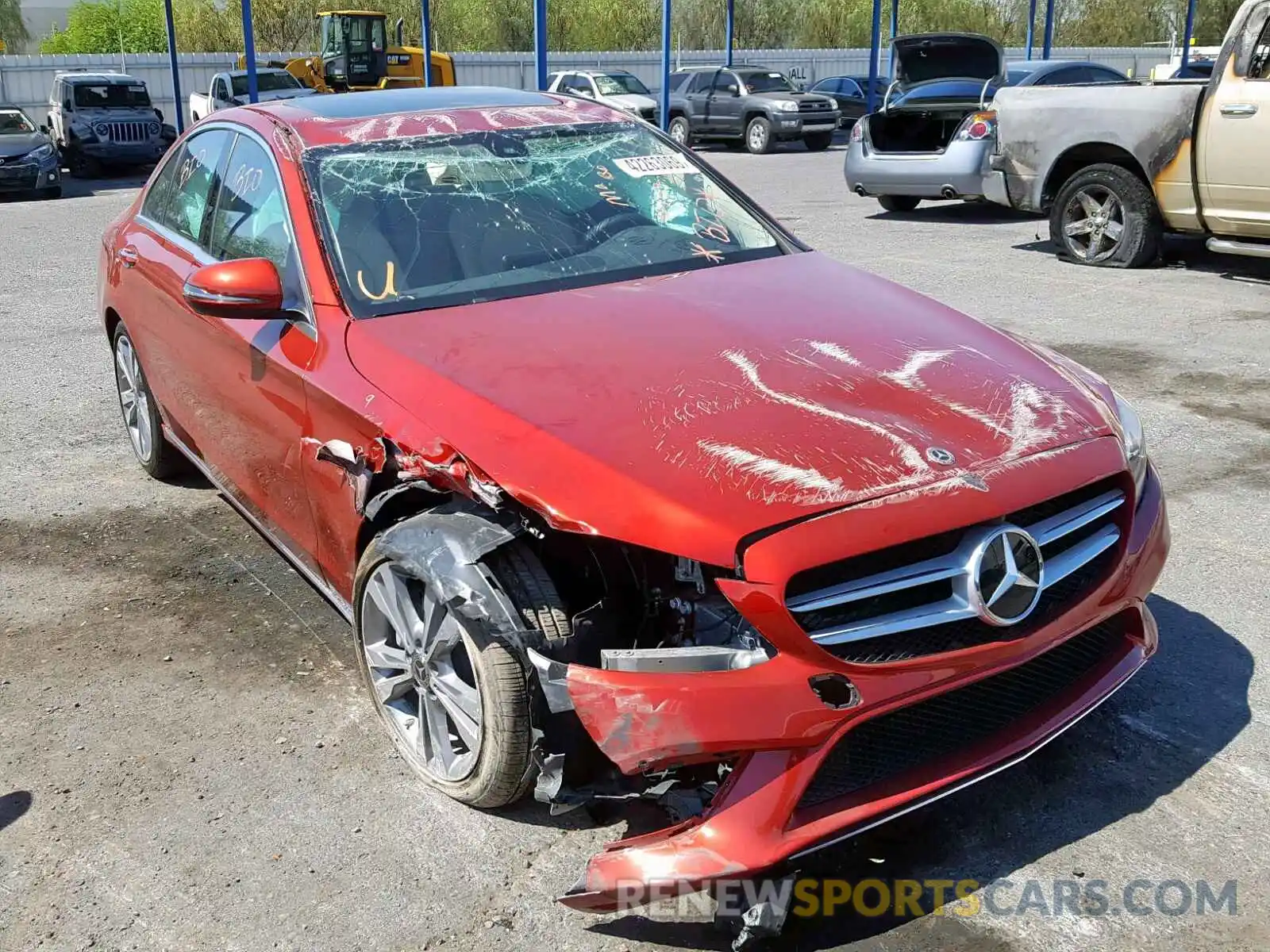 1 Photograph of a damaged car 55SWF8DB9KU291572 MERCEDES-BENZ C CLASS 2019