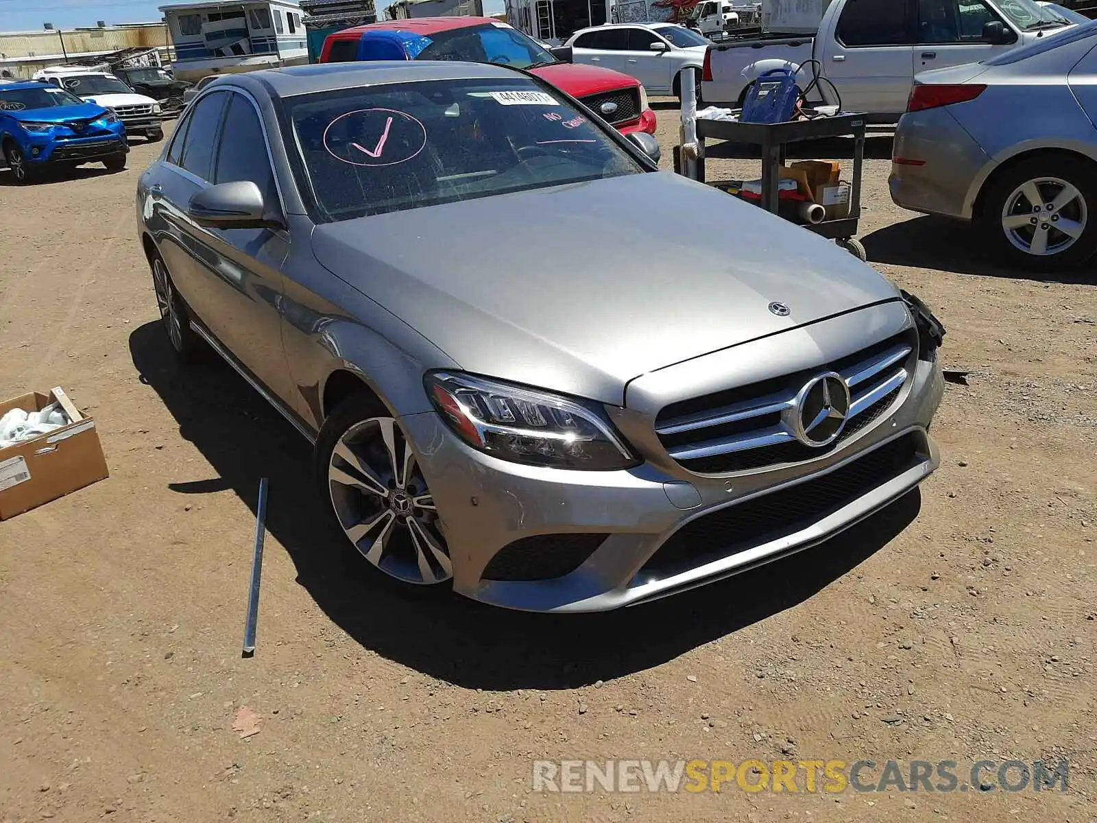 1 Photograph of a damaged car 55SWF8DB9KU300142 MERCEDES-BENZ C CLASS 2019