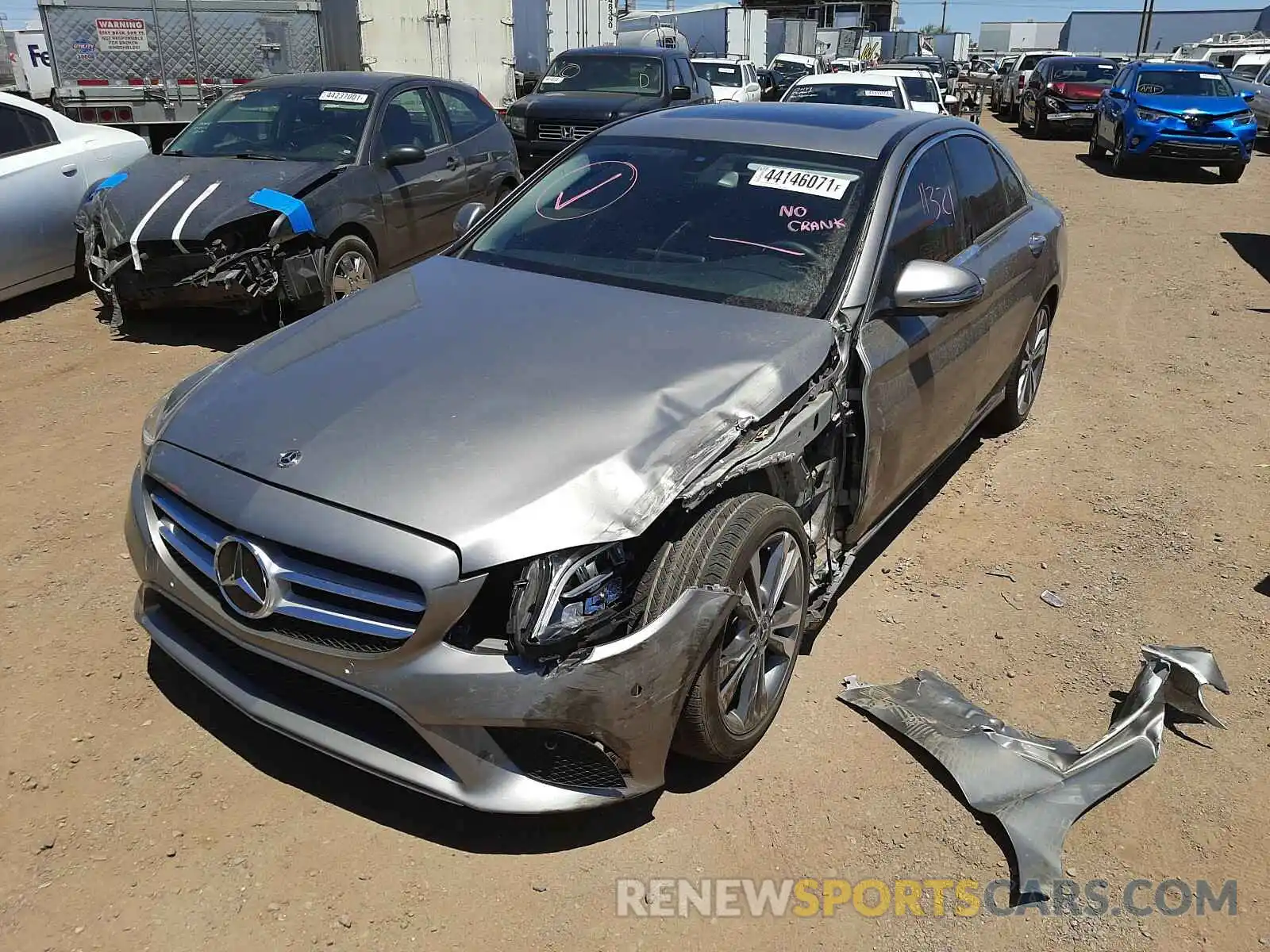 2 Photograph of a damaged car 55SWF8DB9KU300142 MERCEDES-BENZ C CLASS 2019