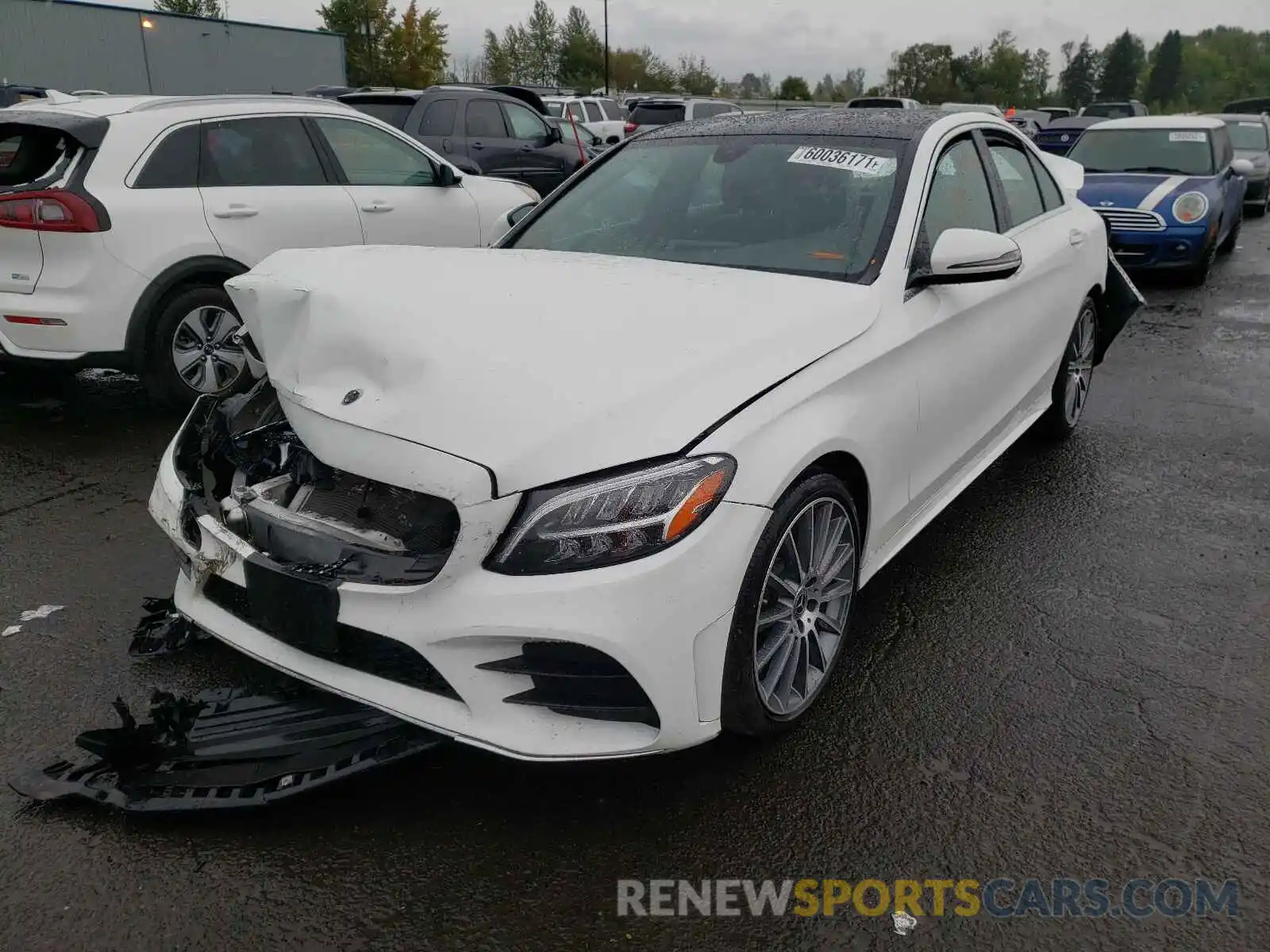 2 Photograph of a damaged car 55SWF8DB9KU302196 MERCEDES-BENZ C-CLASS 2019