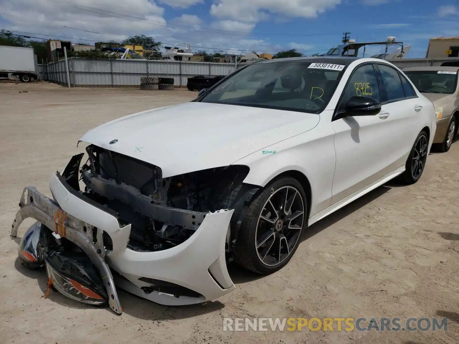 2 Photograph of a damaged car 55SWF8DB9KU303235 MERCEDES-BENZ C-CLASS 2019