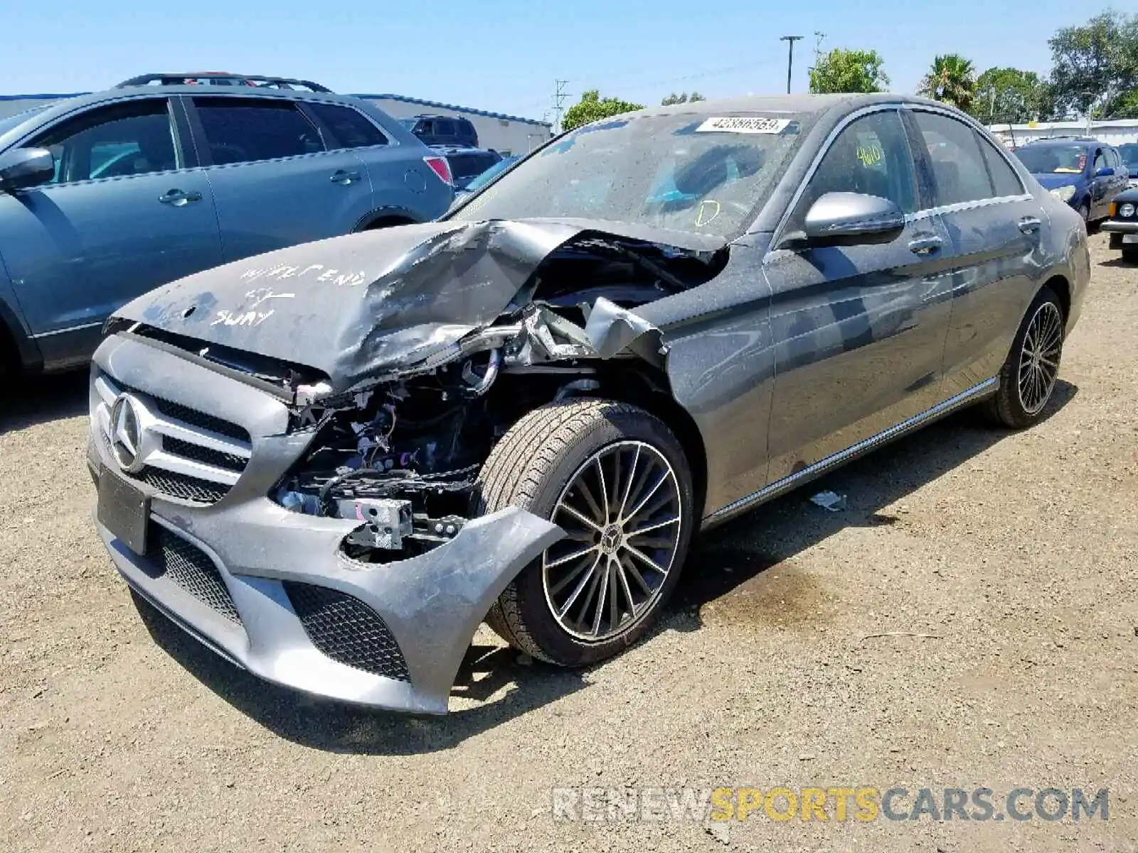 2 Photograph of a damaged car 55SWF8DBXKU297333 MERCEDES-BENZ C CLASS 2019