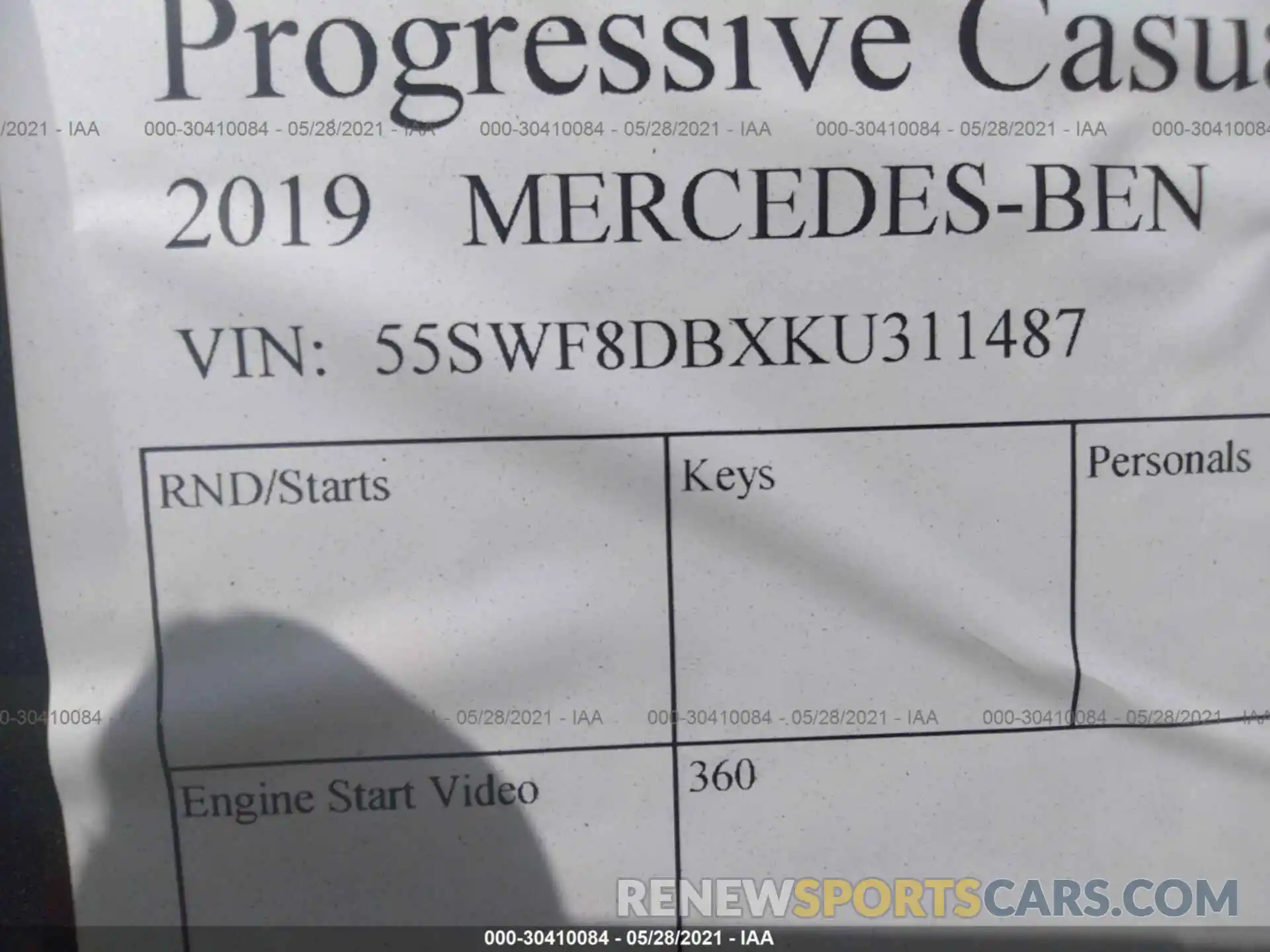 9 Photograph of a damaged car 55SWF8DBXKU311487 MERCEDES-BENZ C-CLASS 2019