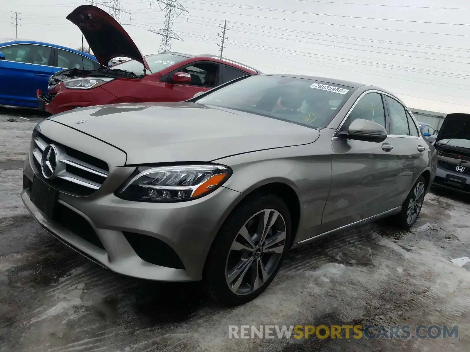 2 Photograph of a damaged car 55SWF8EB0KU284699 MERCEDES-BENZ C CLASS 2019