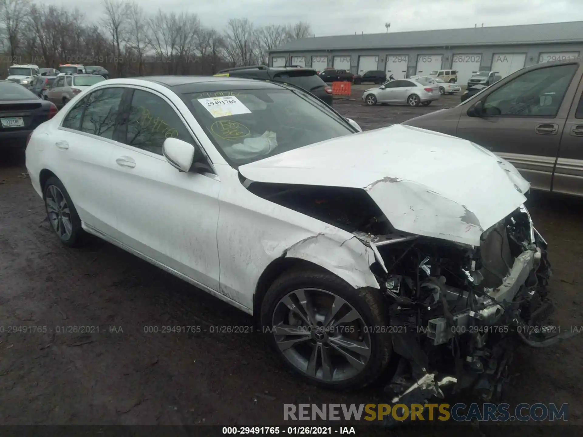 1 Photograph of a damaged car 55SWF8EB0KU288994 MERCEDES-BENZ C-CLASS 2019