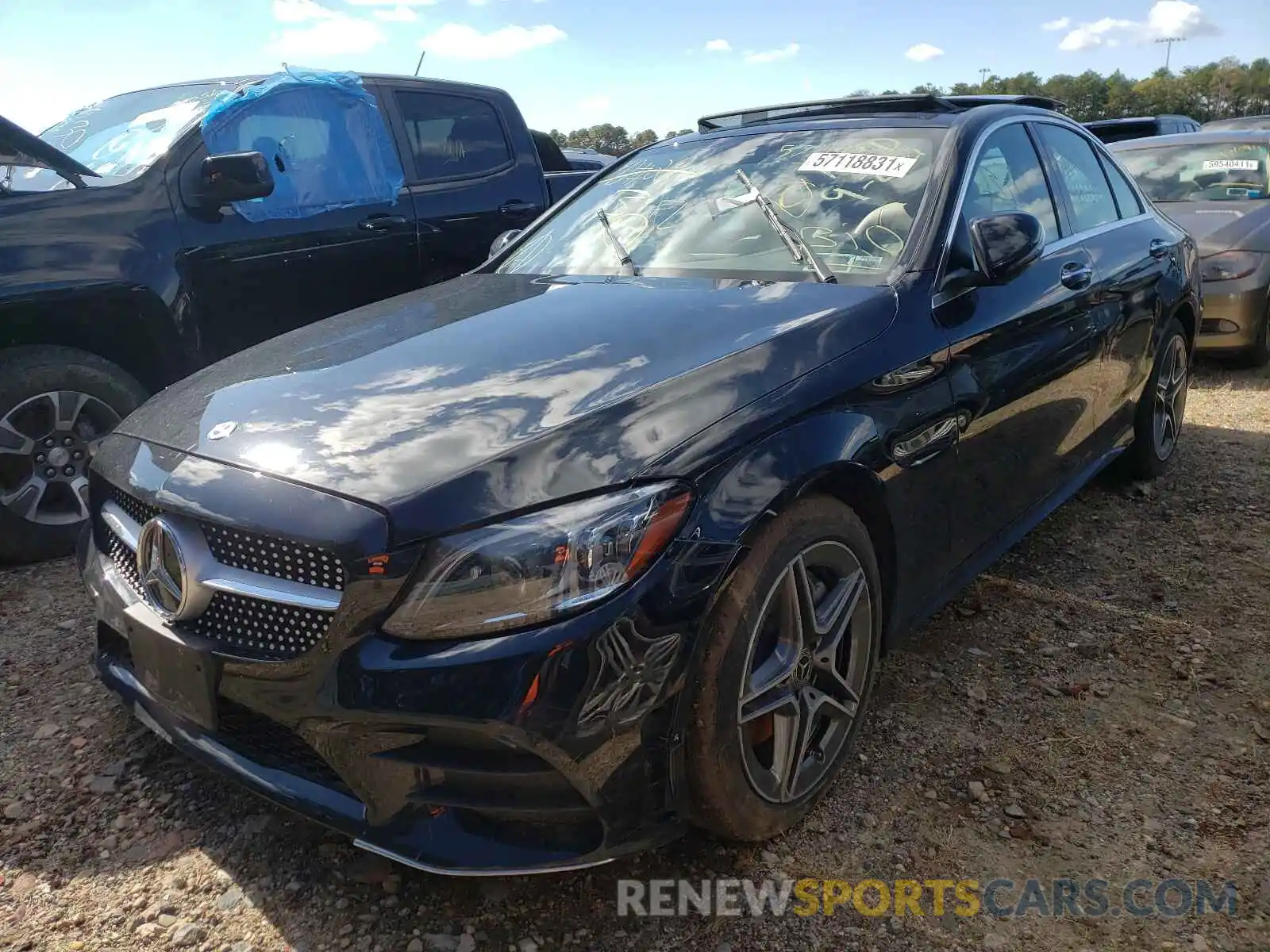 2 Photograph of a damaged car 55SWF8EB0KU301520 MERCEDES-BENZ C-CLASS 2019