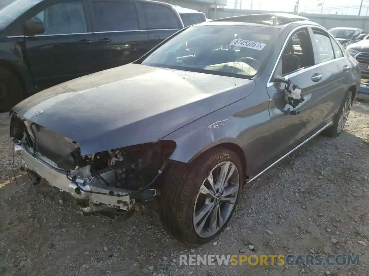 2 Photograph of a damaged car 55SWF8EB0KU303302 MERCEDES-BENZ C-CLASS 2019