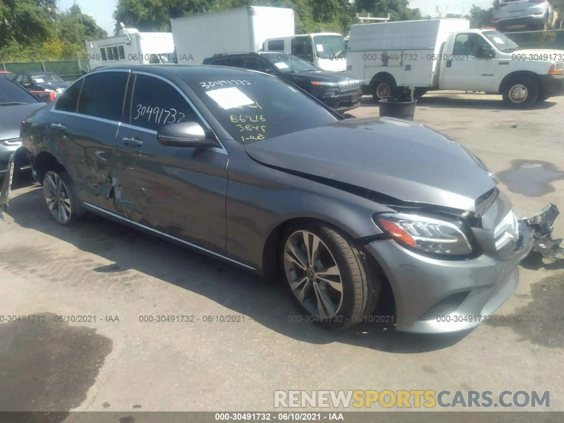 1 Photograph of a damaged car 55SWF8EB0KU313845 MERCEDES-BENZ C-CLASS 2019