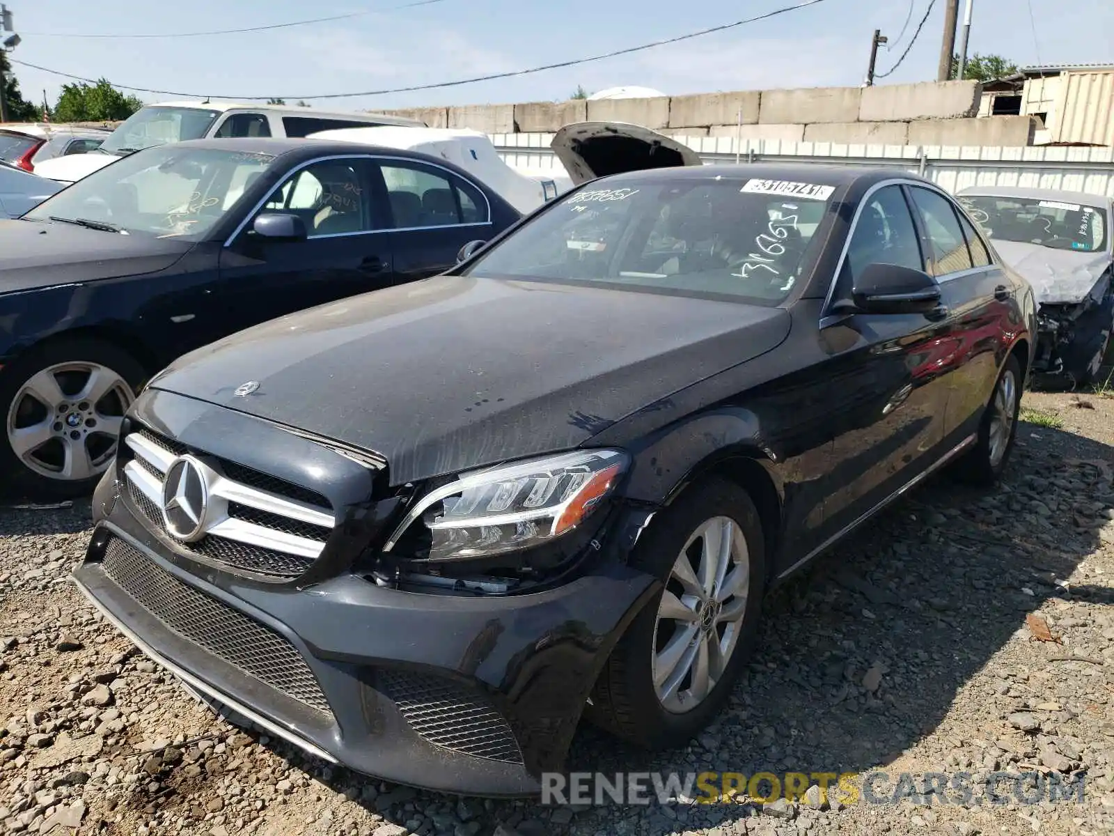 2 Photograph of a damaged car 55SWF8EB0KU316163 MERCEDES-BENZ C-CLASS 2019