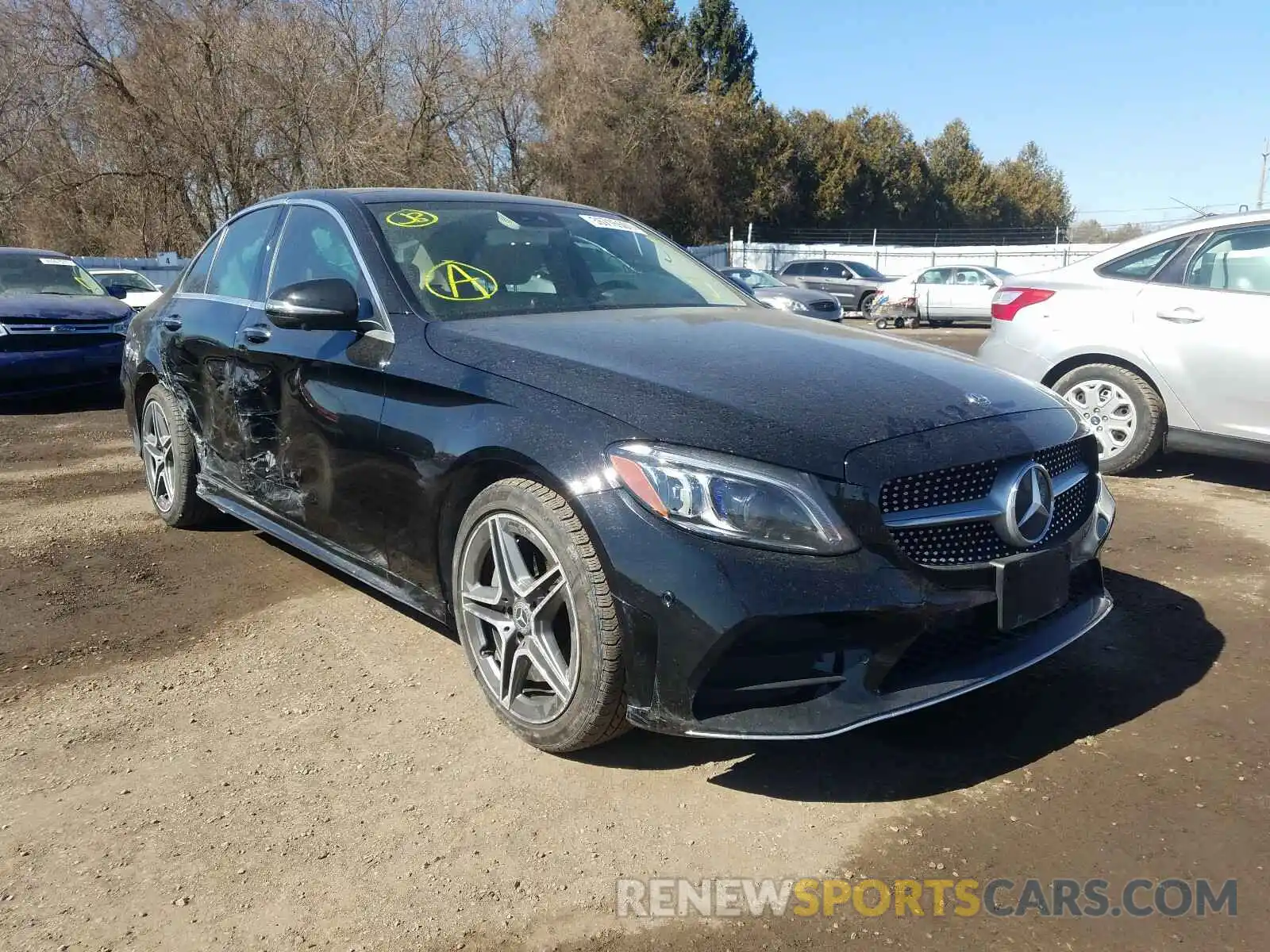 1 Photograph of a damaged car 55SWF8EB1KU287479 MERCEDES-BENZ C CLASS 2019