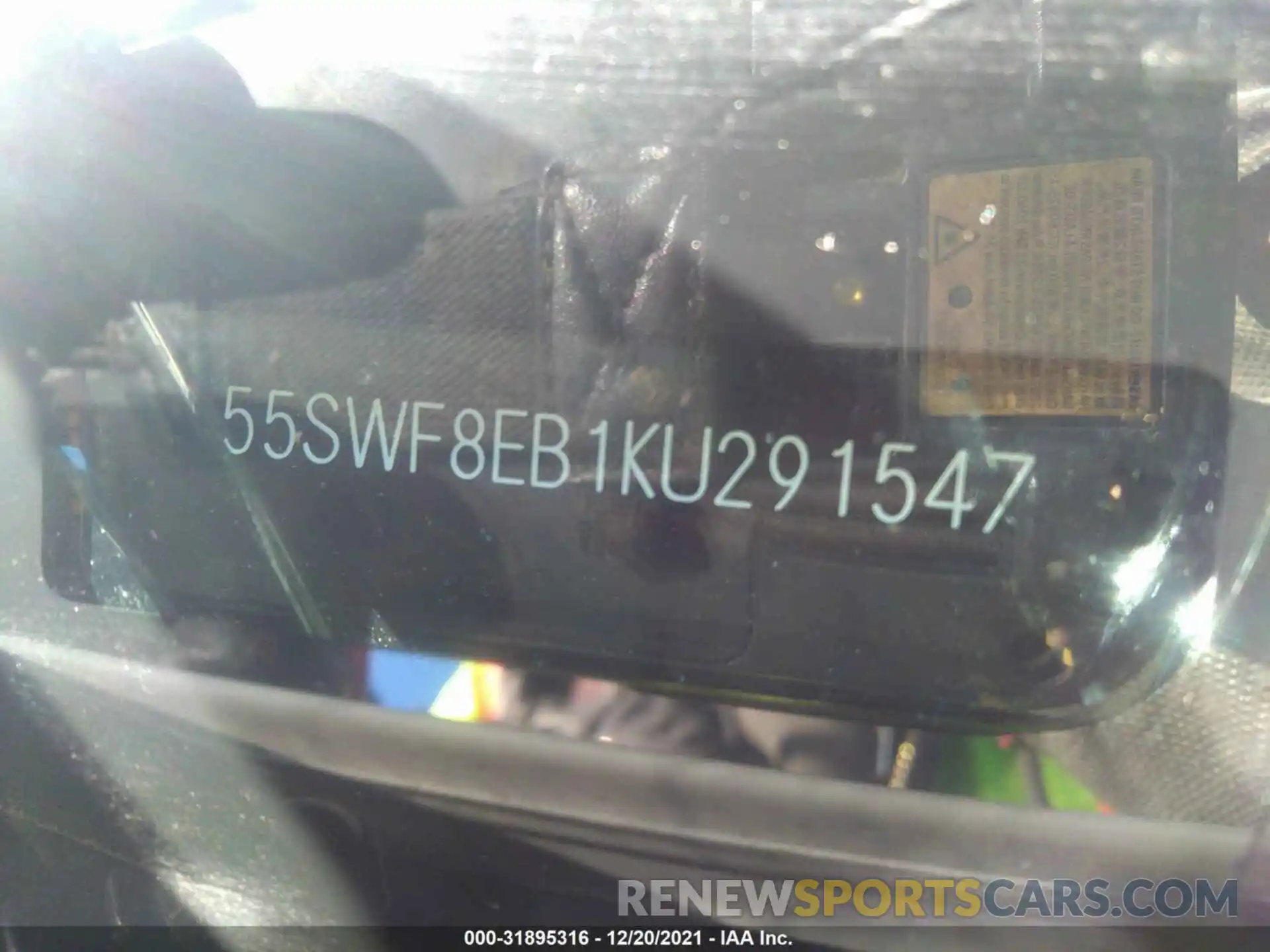 9 Photograph of a damaged car 55SWF8EB1KU291547 MERCEDES-BENZ C-CLASS 2019