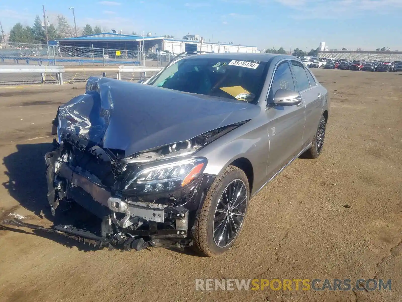 2 Photograph of a damaged car 55SWF8EB1KU292004 MERCEDES-BENZ C CLASS 2019