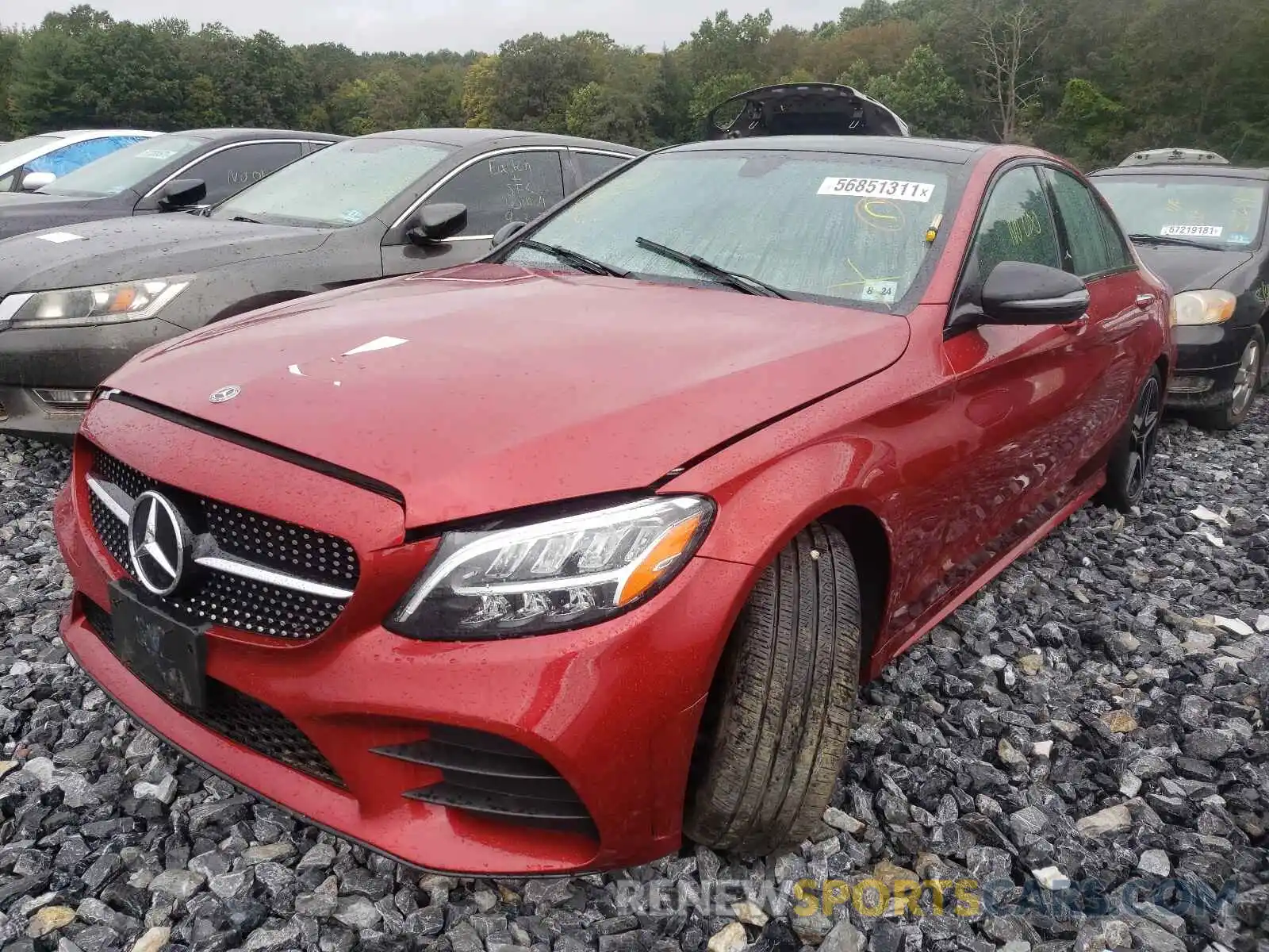 2 Photograph of a damaged car 55SWF8EB1KU305950 MERCEDES-BENZ C-CLASS 2019