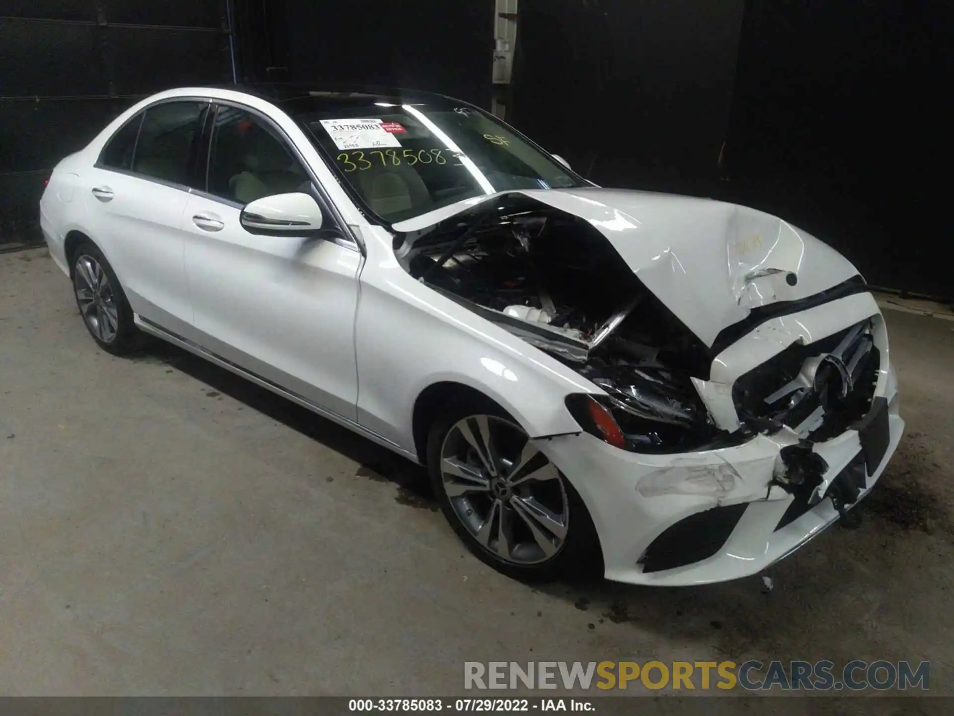 1 Photograph of a damaged car 55SWF8EB1KU307276 MERCEDES-BENZ C-CLASS 2019