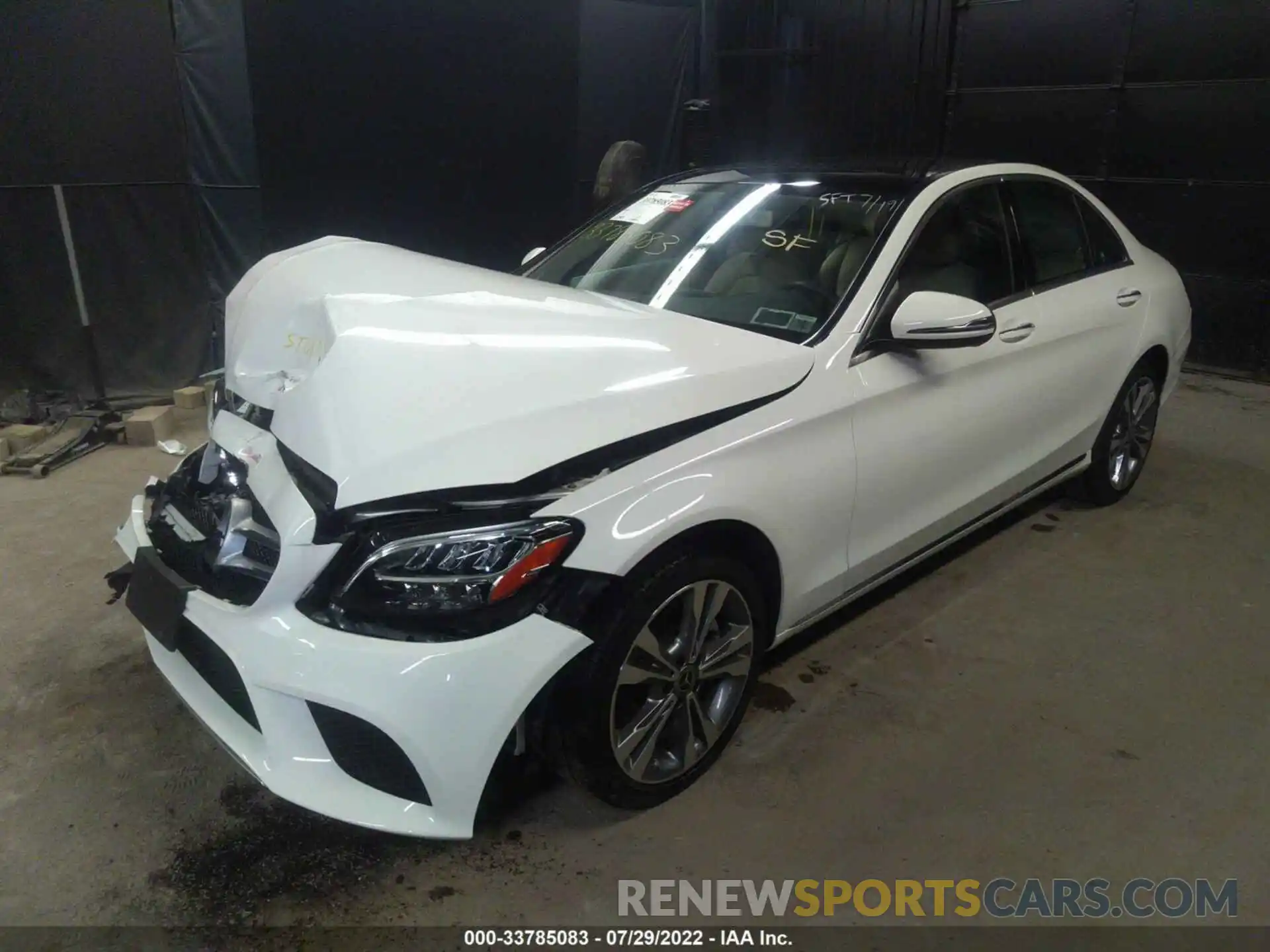 2 Photograph of a damaged car 55SWF8EB1KU307276 MERCEDES-BENZ C-CLASS 2019