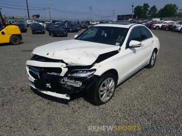 2 Photograph of a damaged car 55SWF8EB1KU315023 MERCEDES-BENZ C CLASS 2019